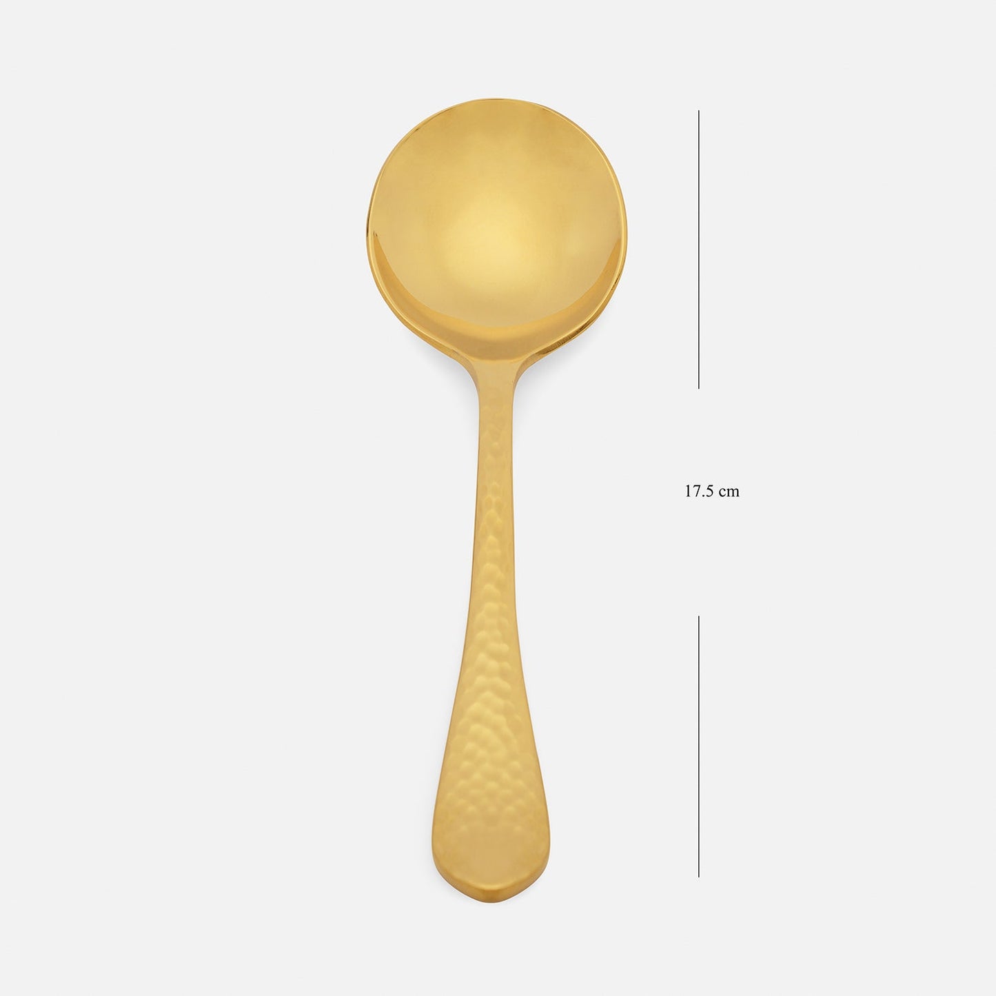 Set of 6 Gold Stainless Steel Soup Spoons