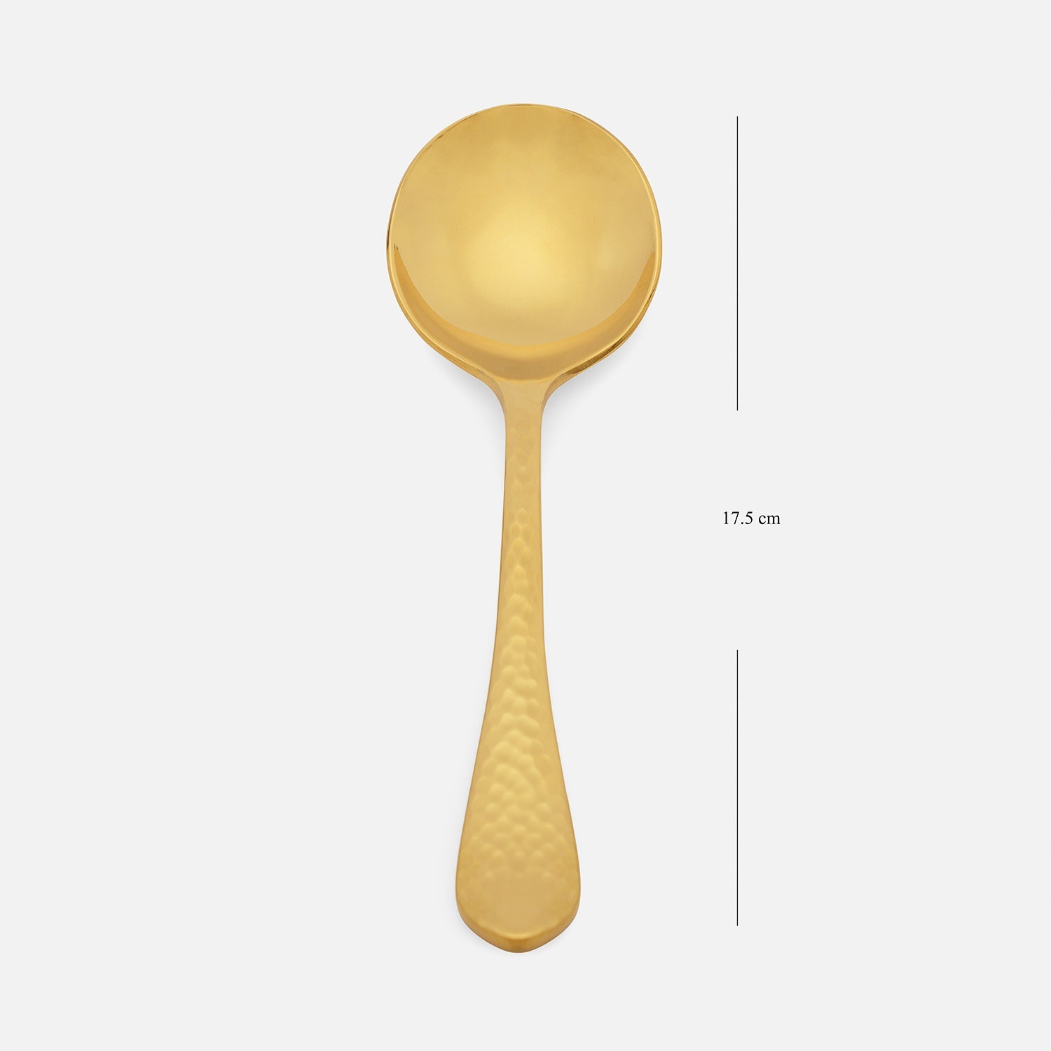 Set of 6 Gold Stainless Steel Soup Spoons