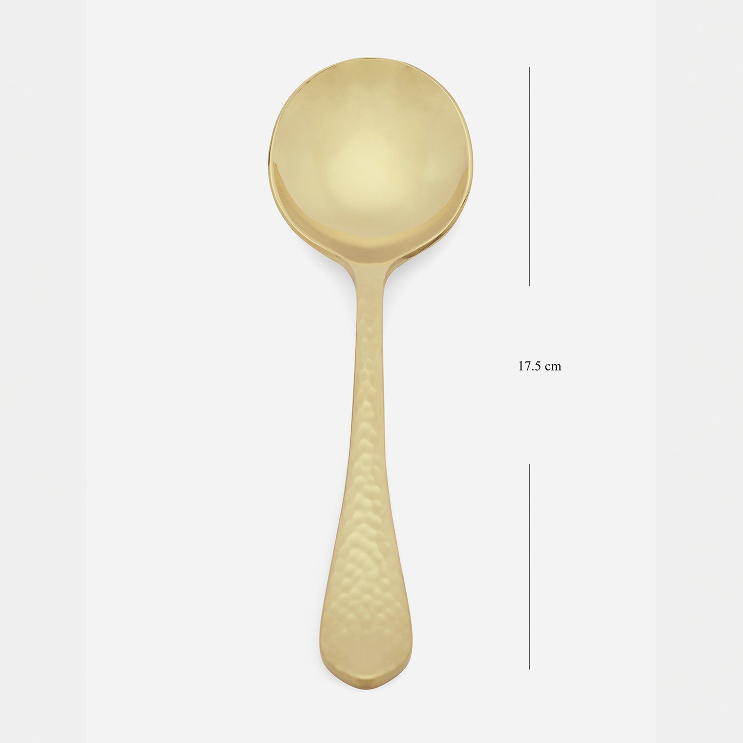 Set of 6 Gold Stainless Steel Soup Spoons