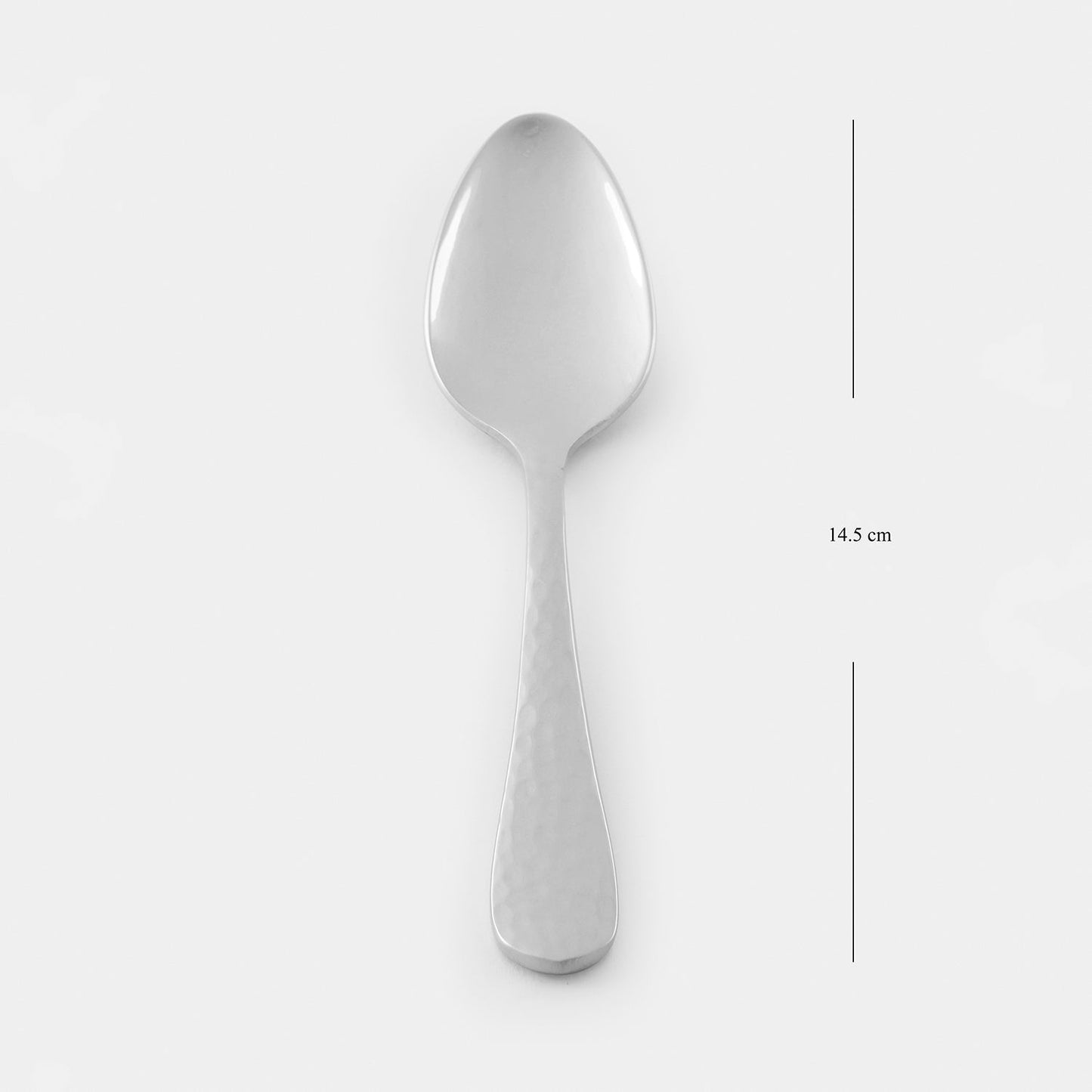 Set of 6 Silver Stainless Steel Dessert Spoons