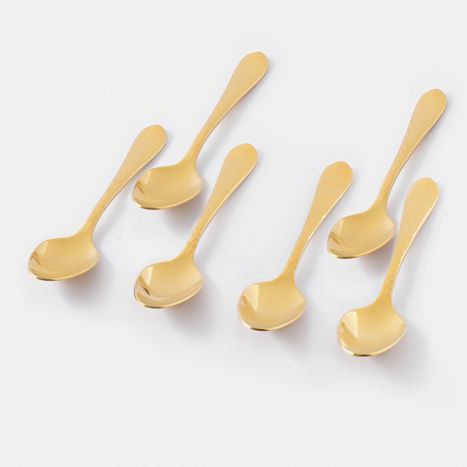 Set of 6 Gold Stainless Steel Tea Spoons