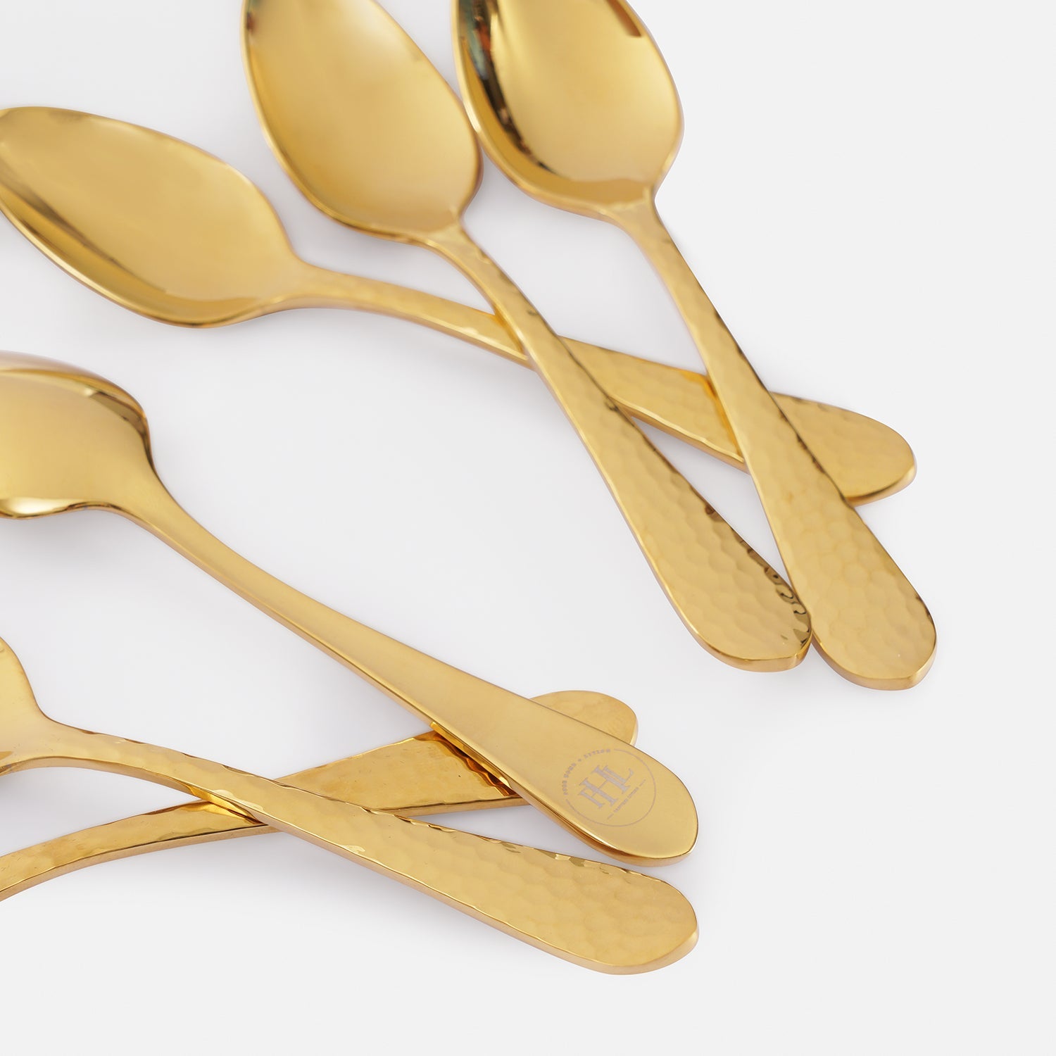 Set of 6 Gold Stainless Steel Tea Spoons