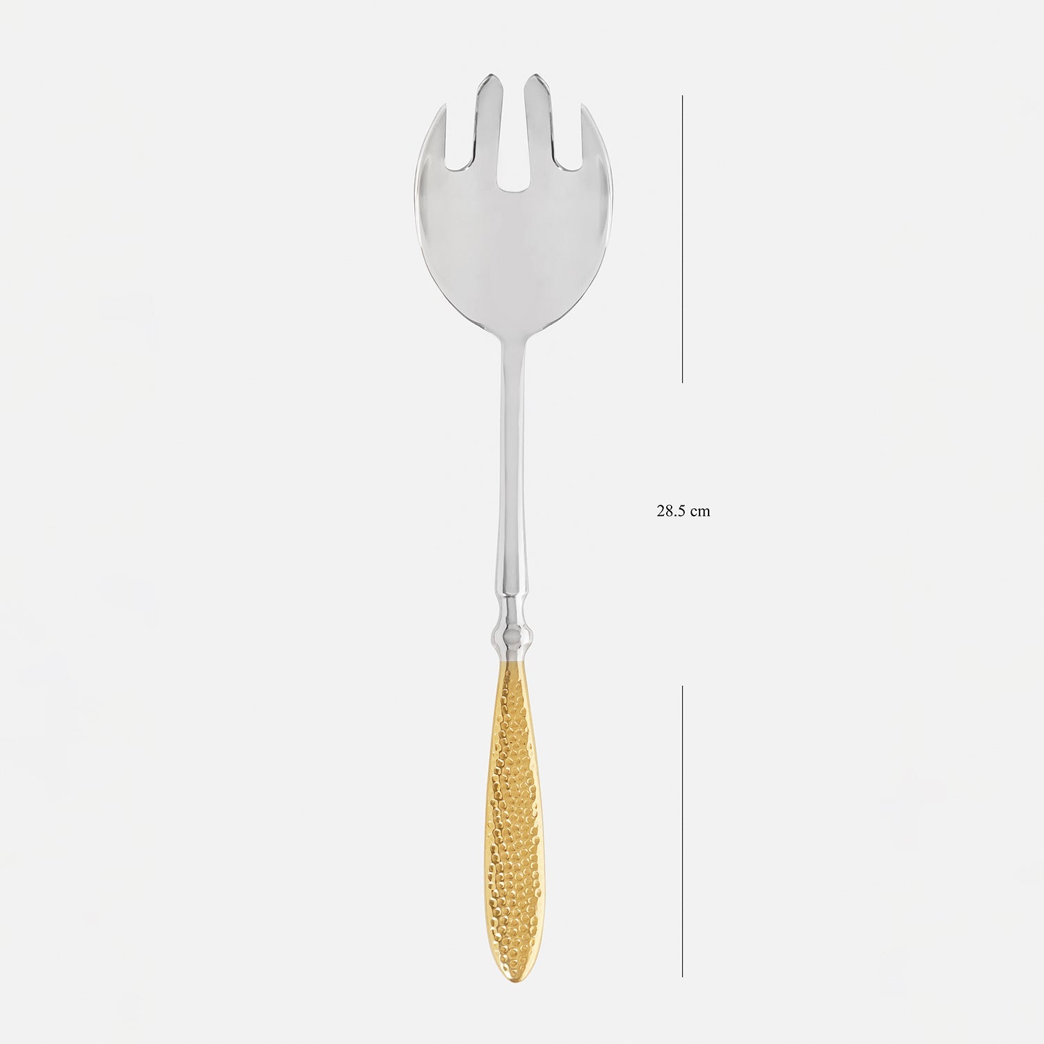 Set of 2 Silver and Gold Stainless Steel Fork and Spoon