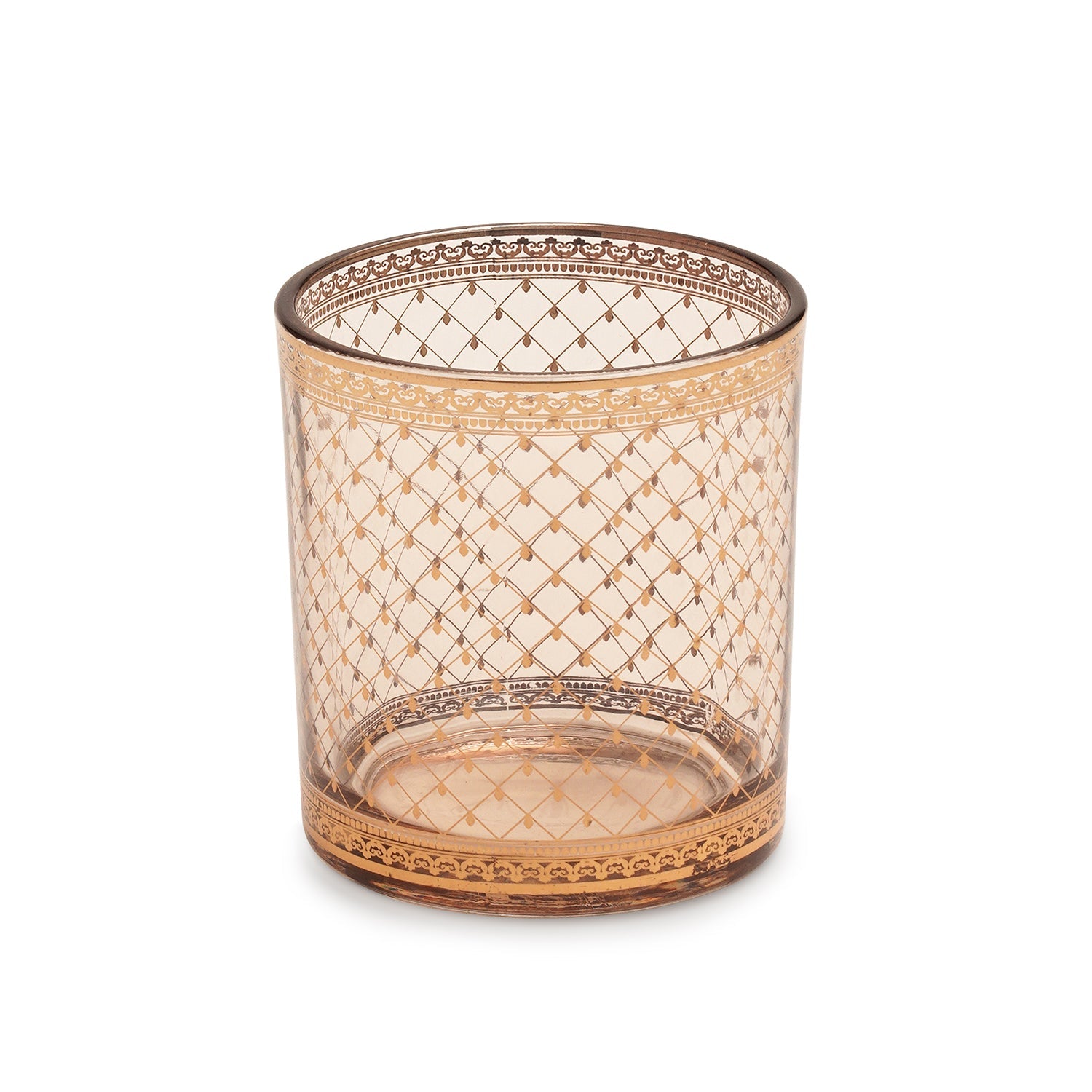 Bronze Patterned Glass Votive