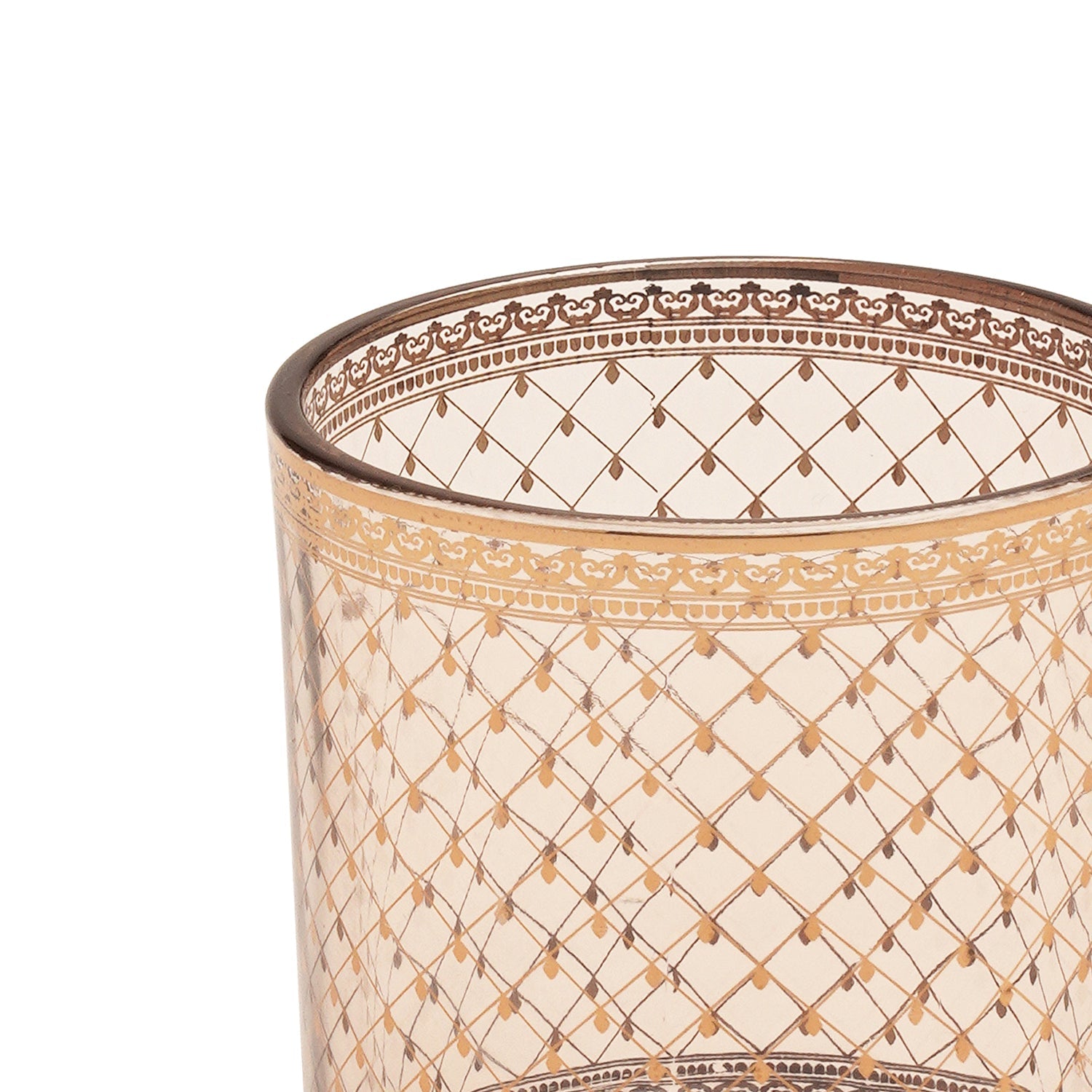 Bronze Patterned Glass Votive
