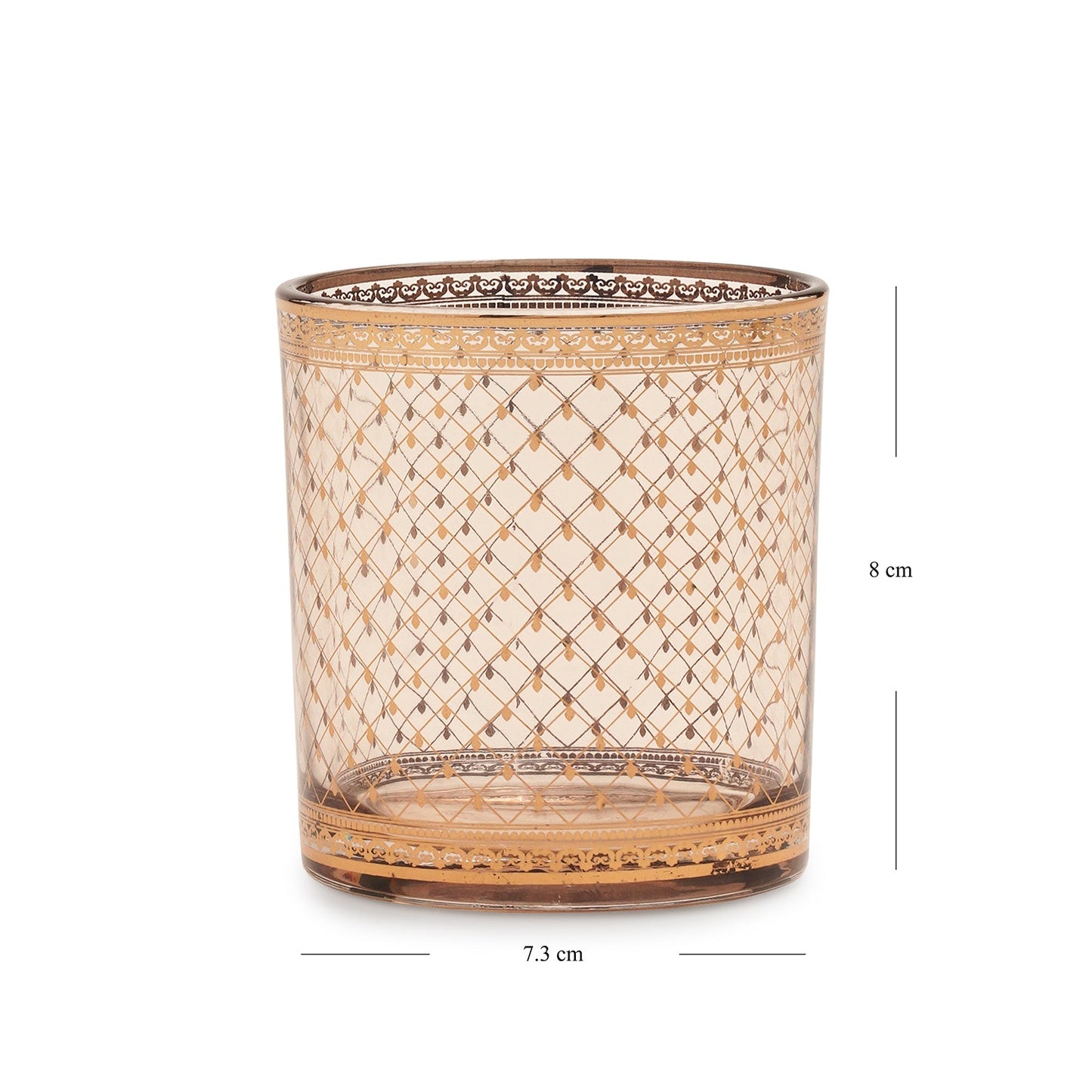 Bronze Patterned Glass Votive