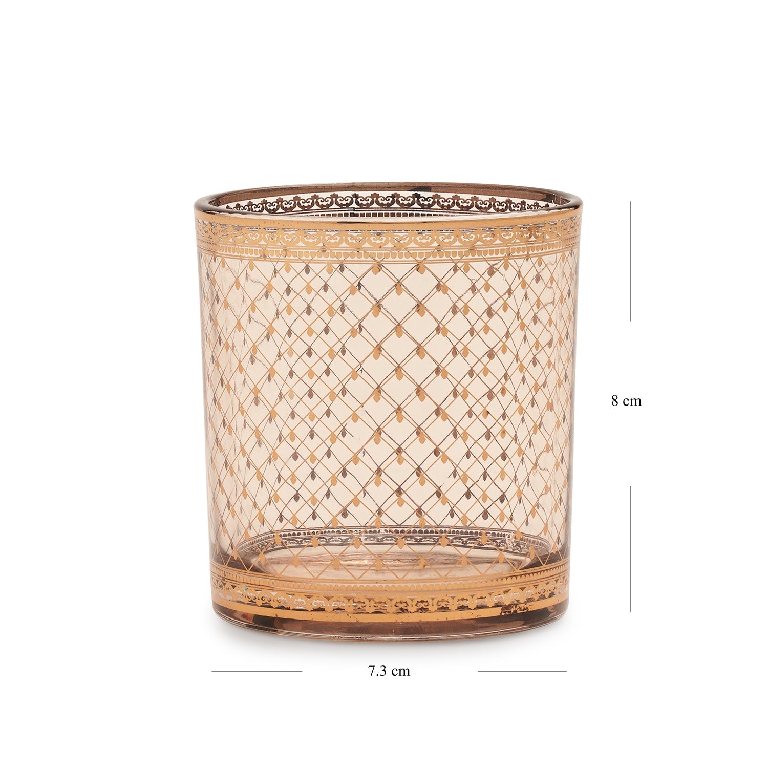 Bronze Patterned Glass Votive