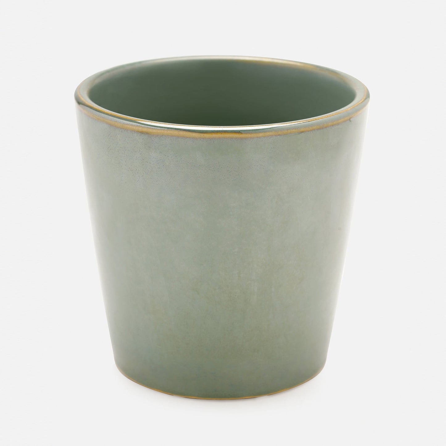 Set of 2 Green Ceramic Pots - Large