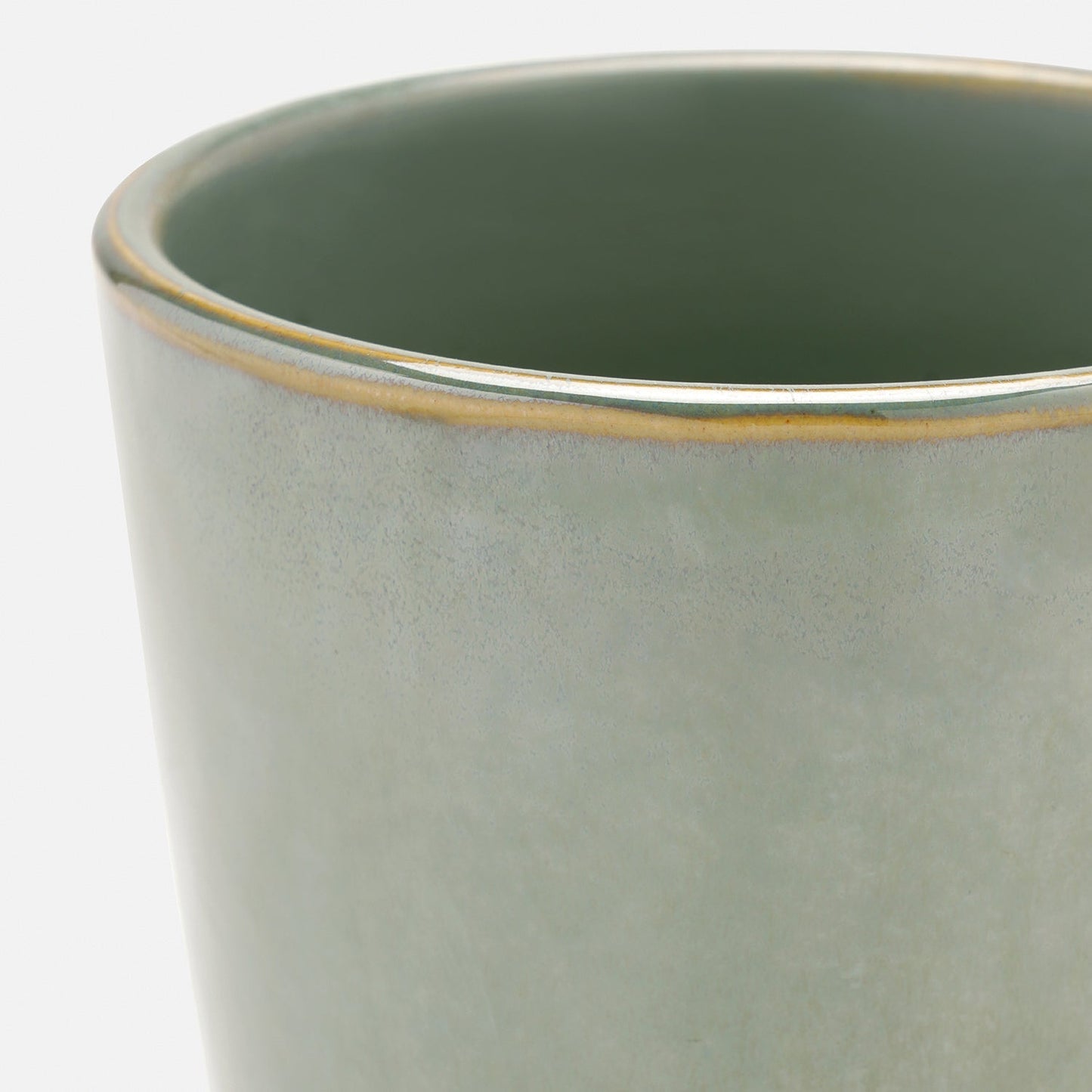Set of 2 Green Ceramic Pots - Large