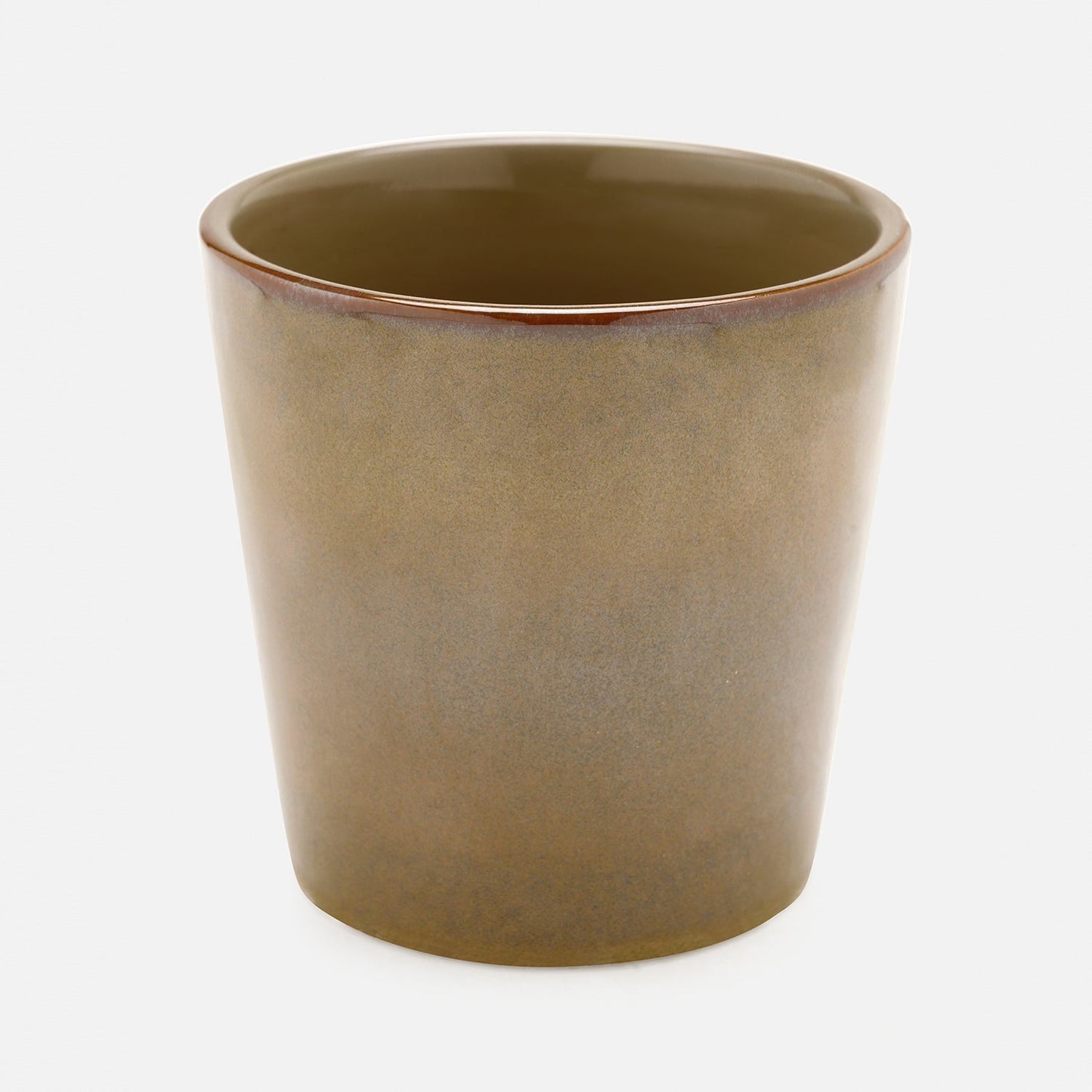 Set of 2 Beige Ceramic Pots - Small