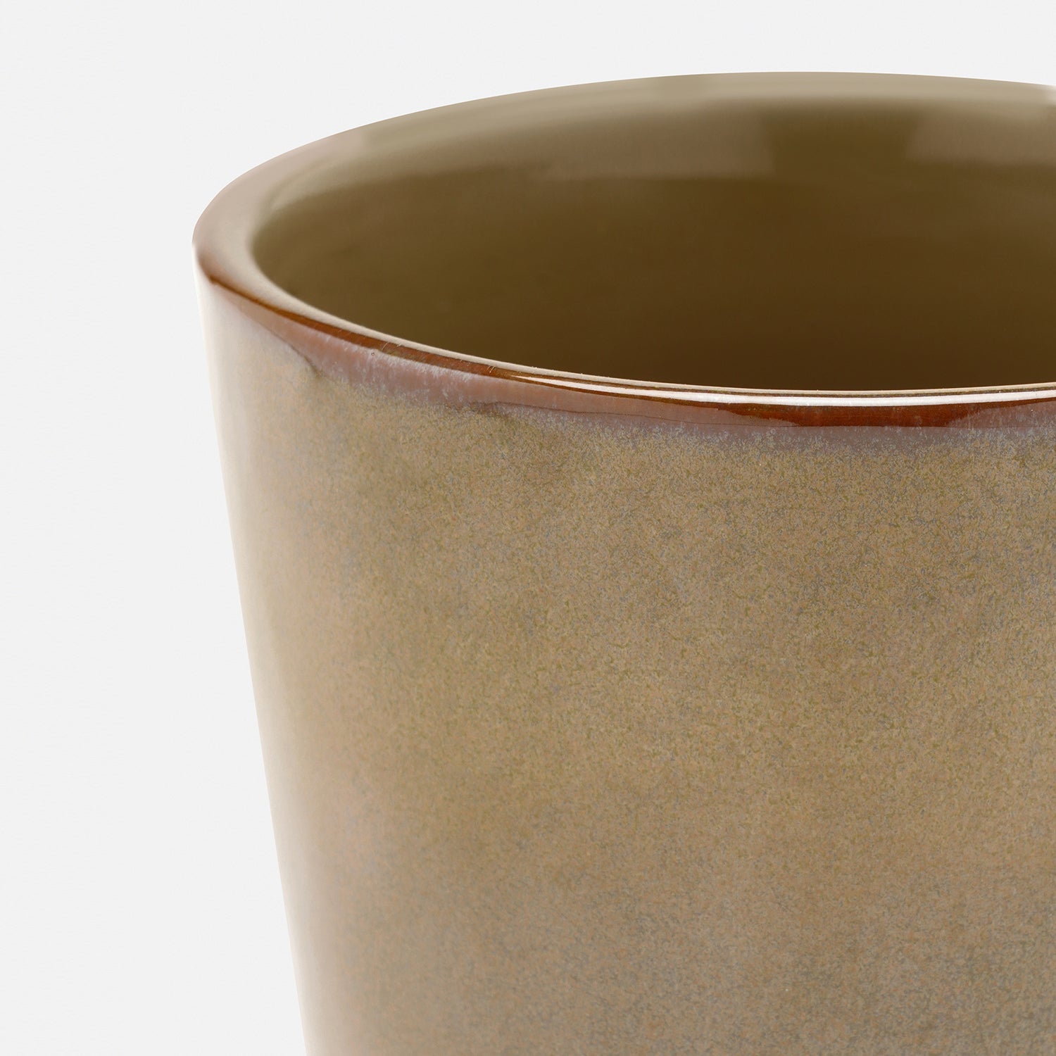 Set of 2 Beige Ceramic Pots - Small