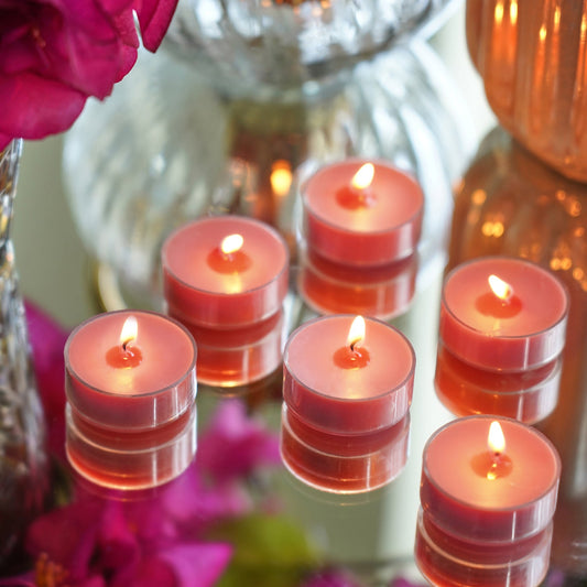 Set of 24 Pink Island Fruit T-Light Candles