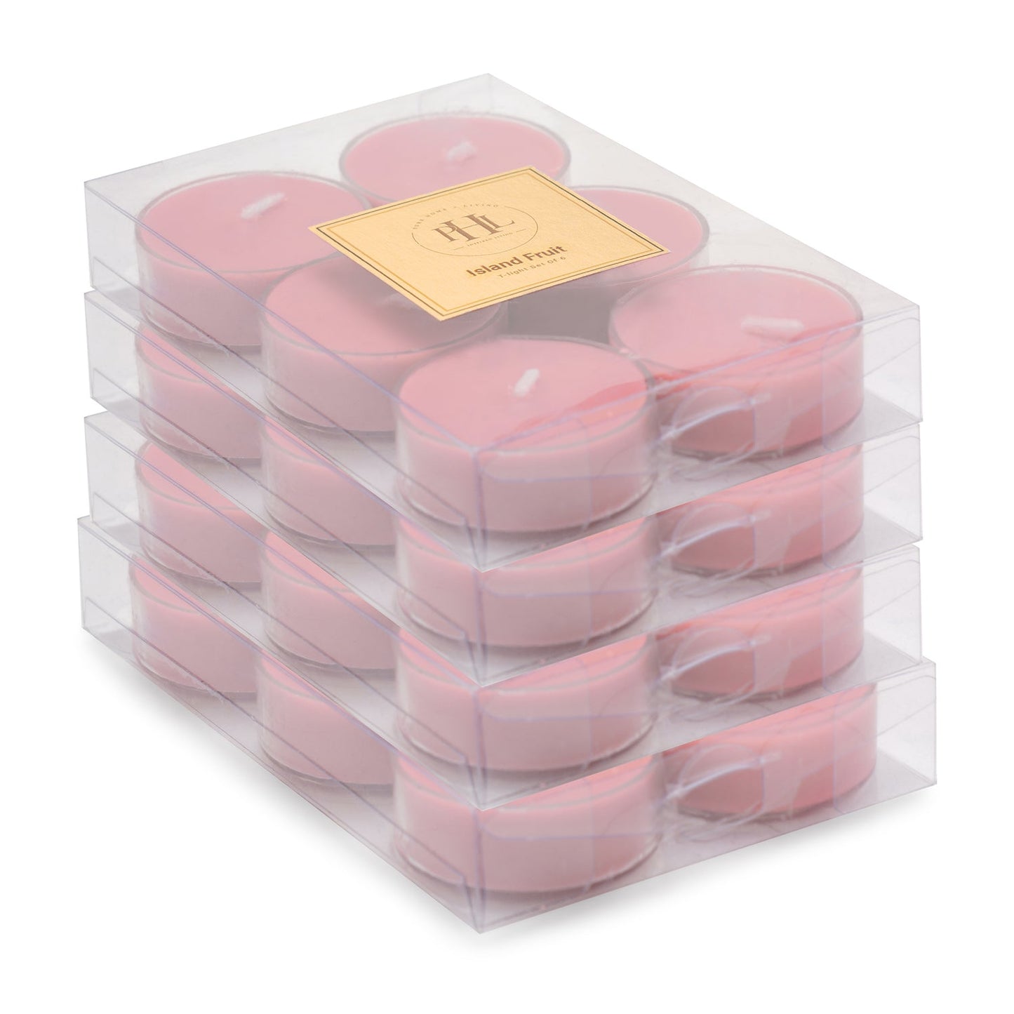 Set of 24 Pink Island Fruit T-Light Candles