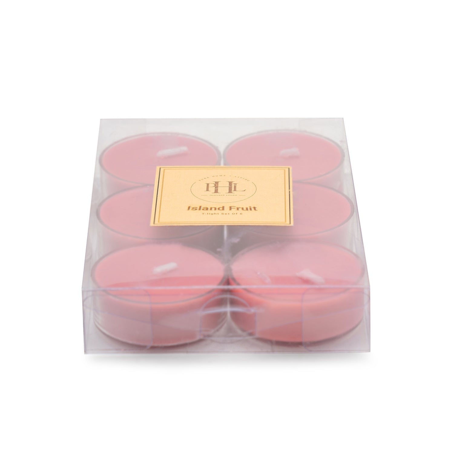 Set of 24 Pink Island Fruit T-Light Candles