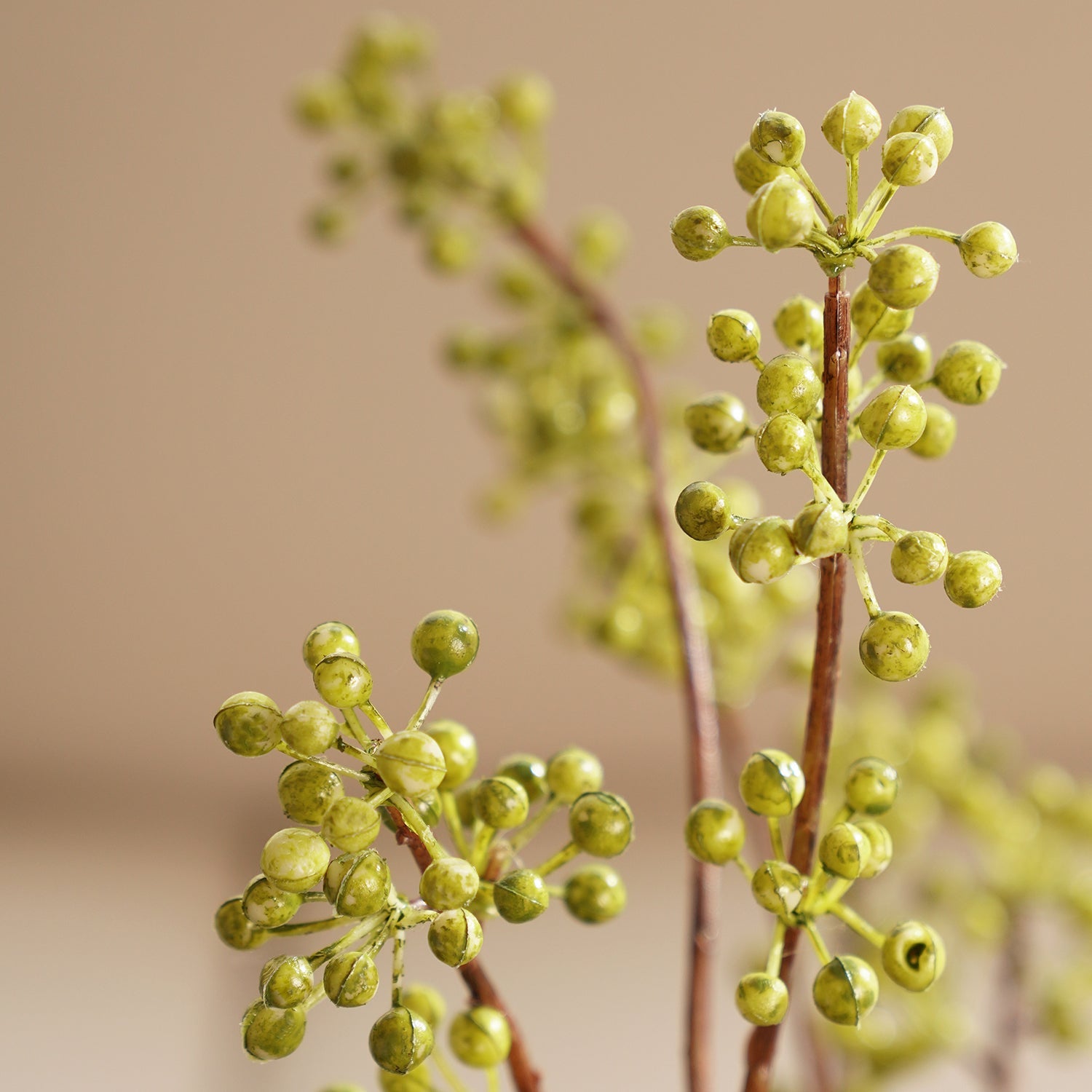 Light Green Artificial Berry Stem - Single