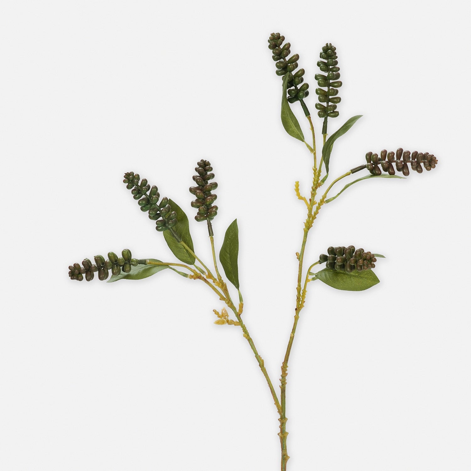 Dark Green Artificial Berry Stem - Single