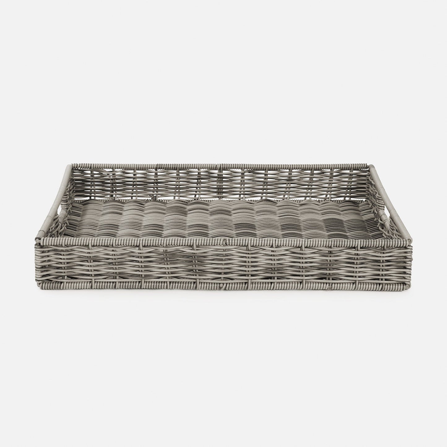 Grey Resin Wicker Tray