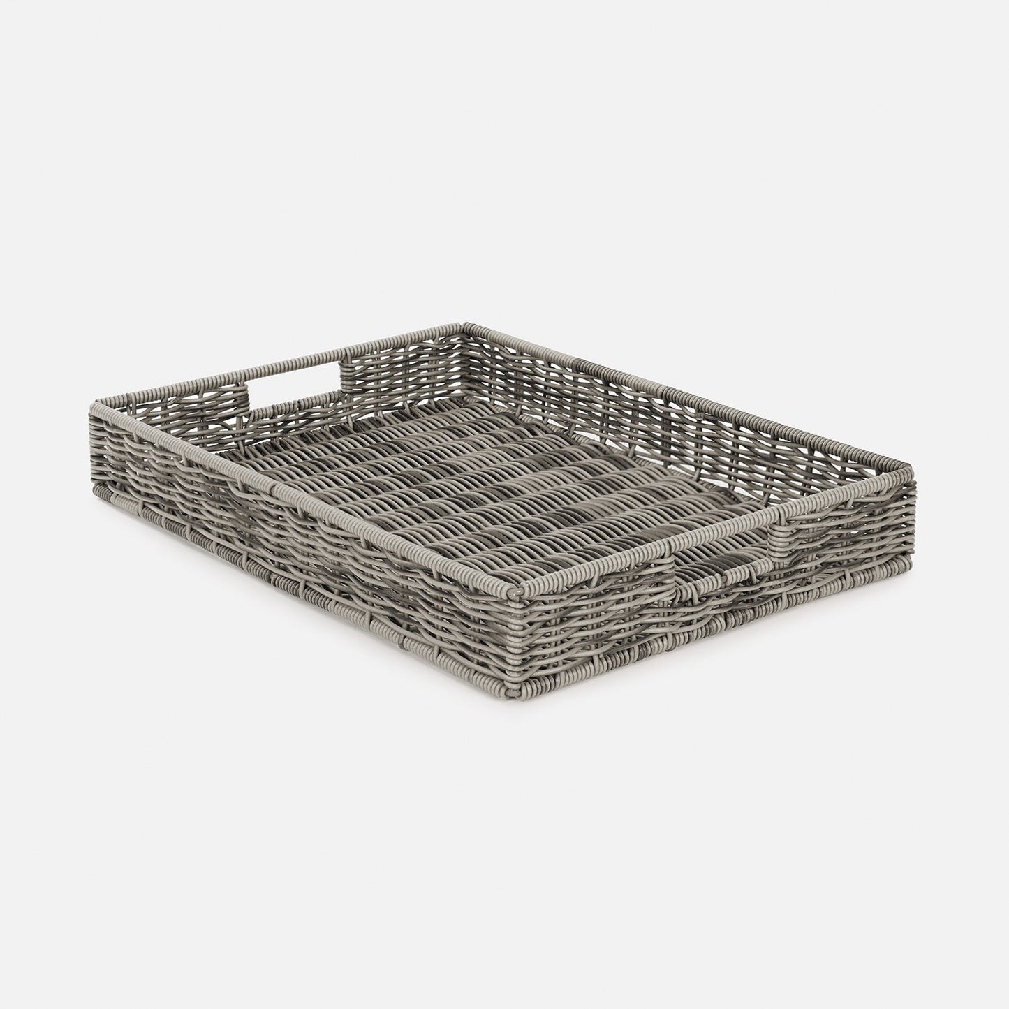 Grey Resin Wicker Tray