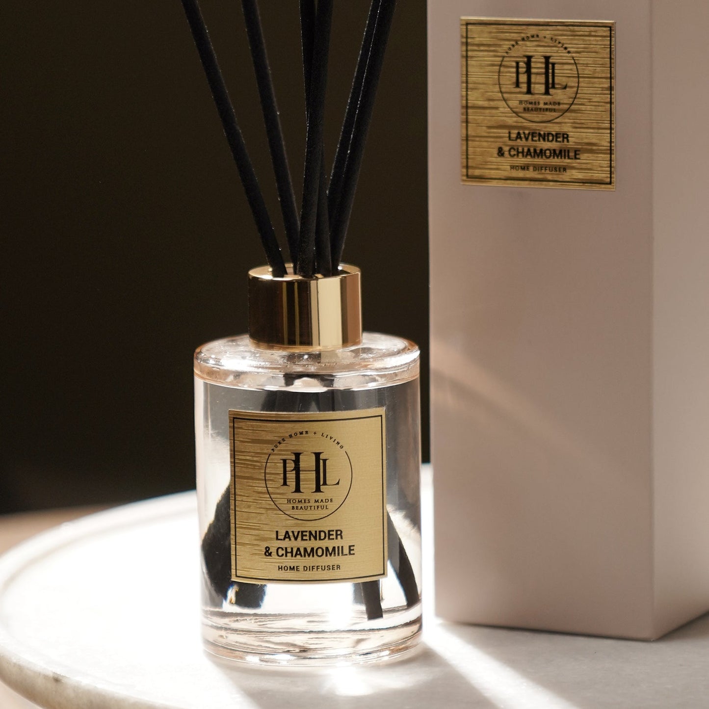 Lavender & Chamomile Scented Glass Diffuser - Clear