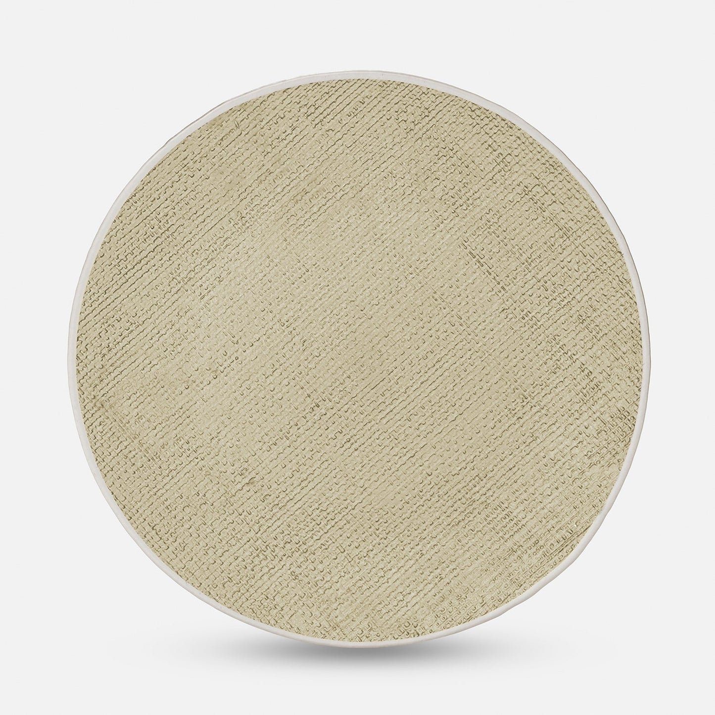 Set of 2 Beige Fabric Textured Dinner Plates
