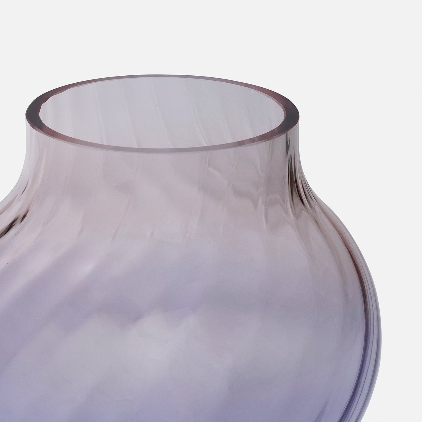Purple and Pink Ombre Swirl Textured Glass Vase - Small
