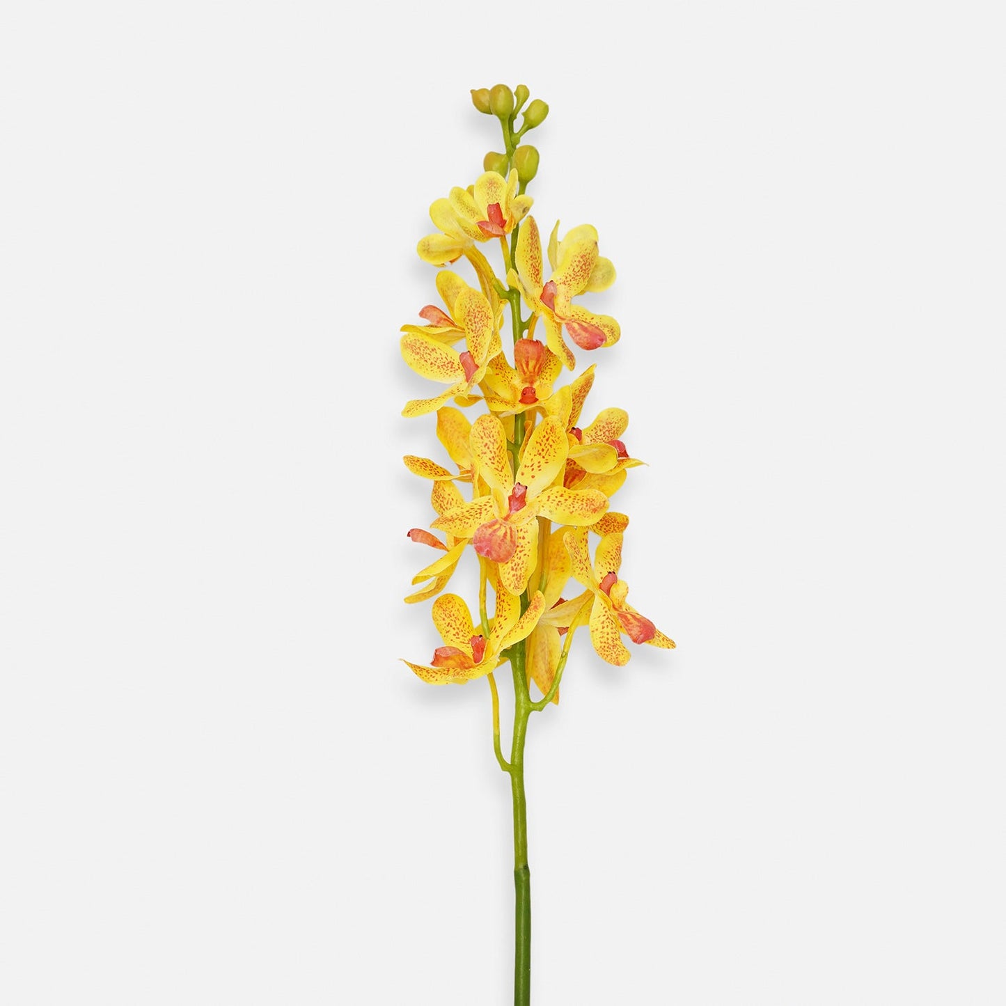 Yellow Artificial Vanda Orchid Flower Stem - Single