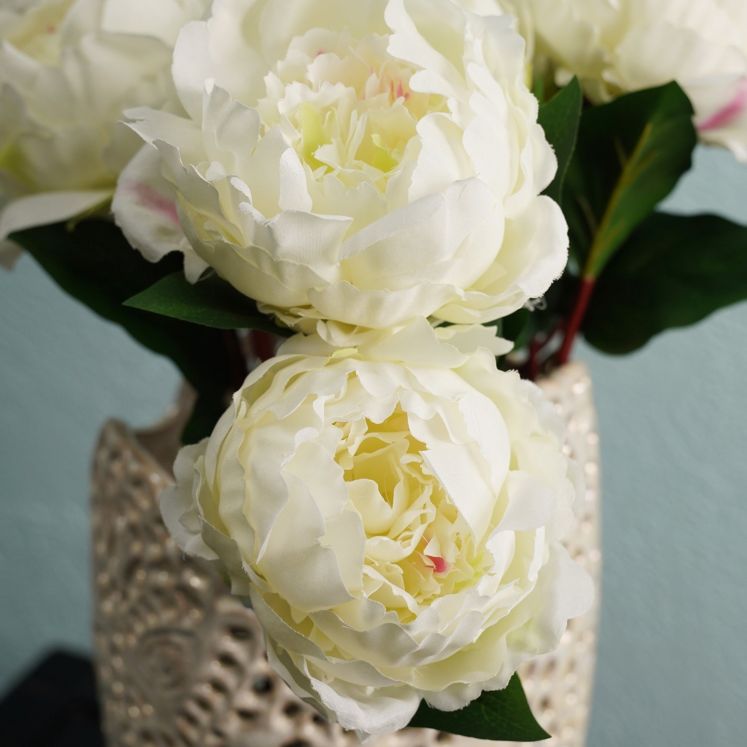 Ivory Artificial Peony Flower Stem - Single
