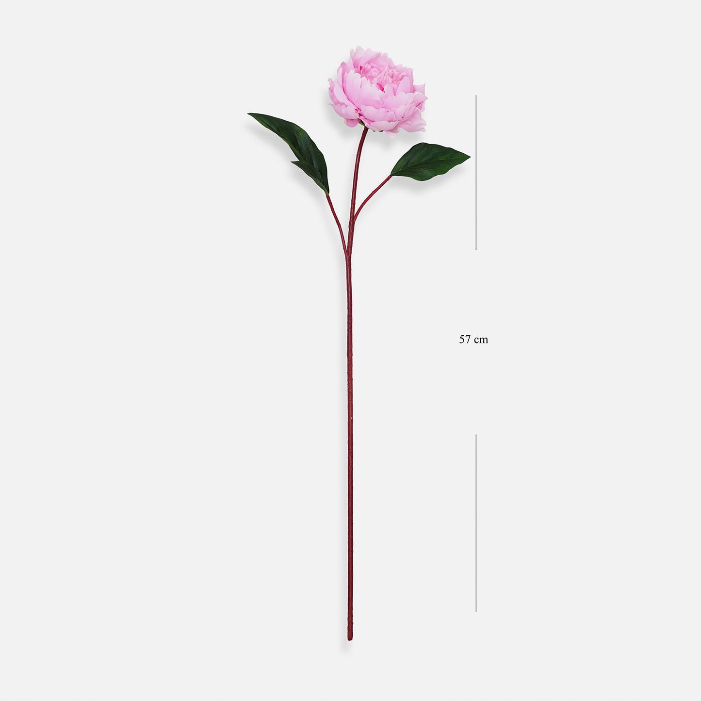 Light Pink Artificial Peony Flower Stem - Single
