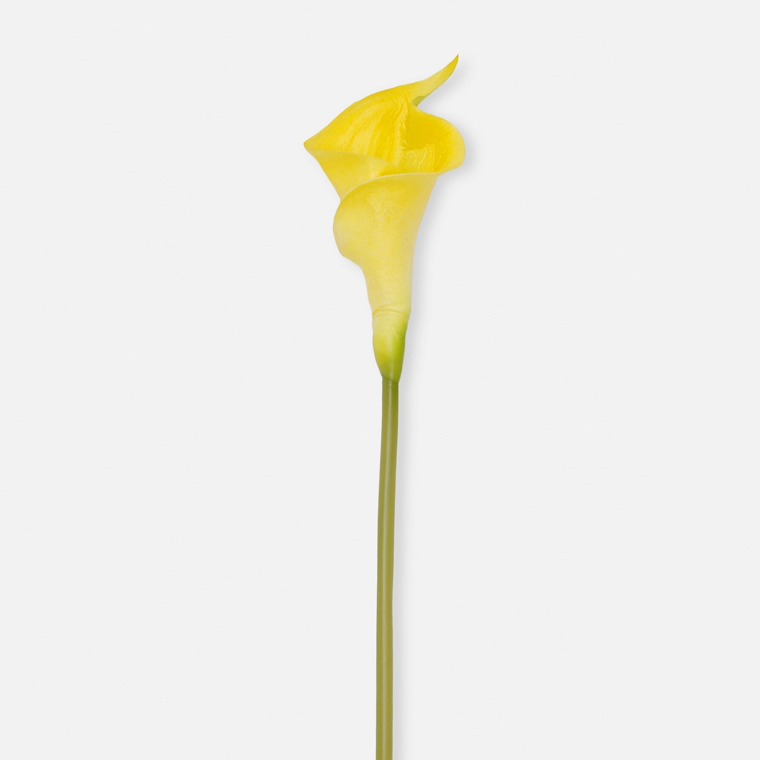 Yellow Calla Lily Artificial Flower Stem - Single