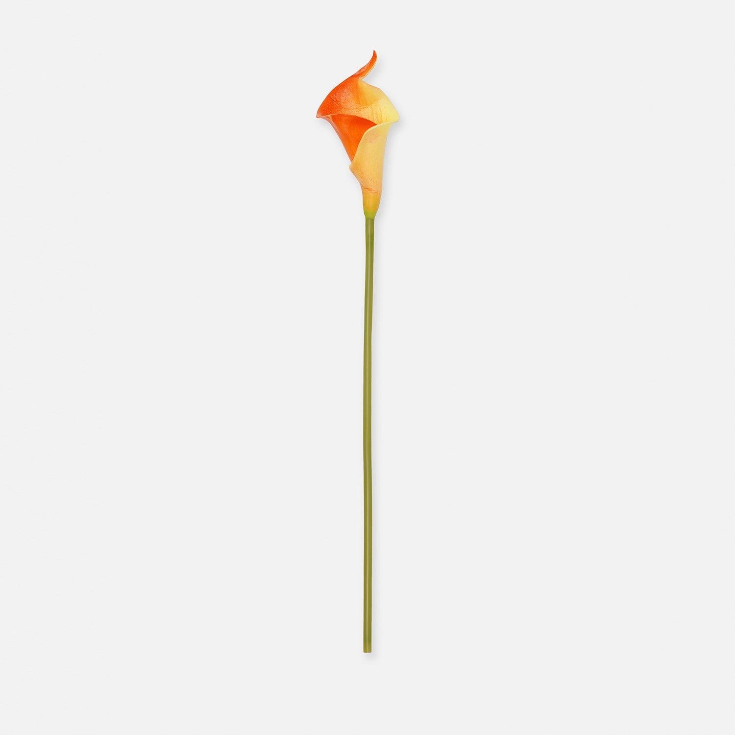 Orange Calla Lily Artificial Flower Stem - Single