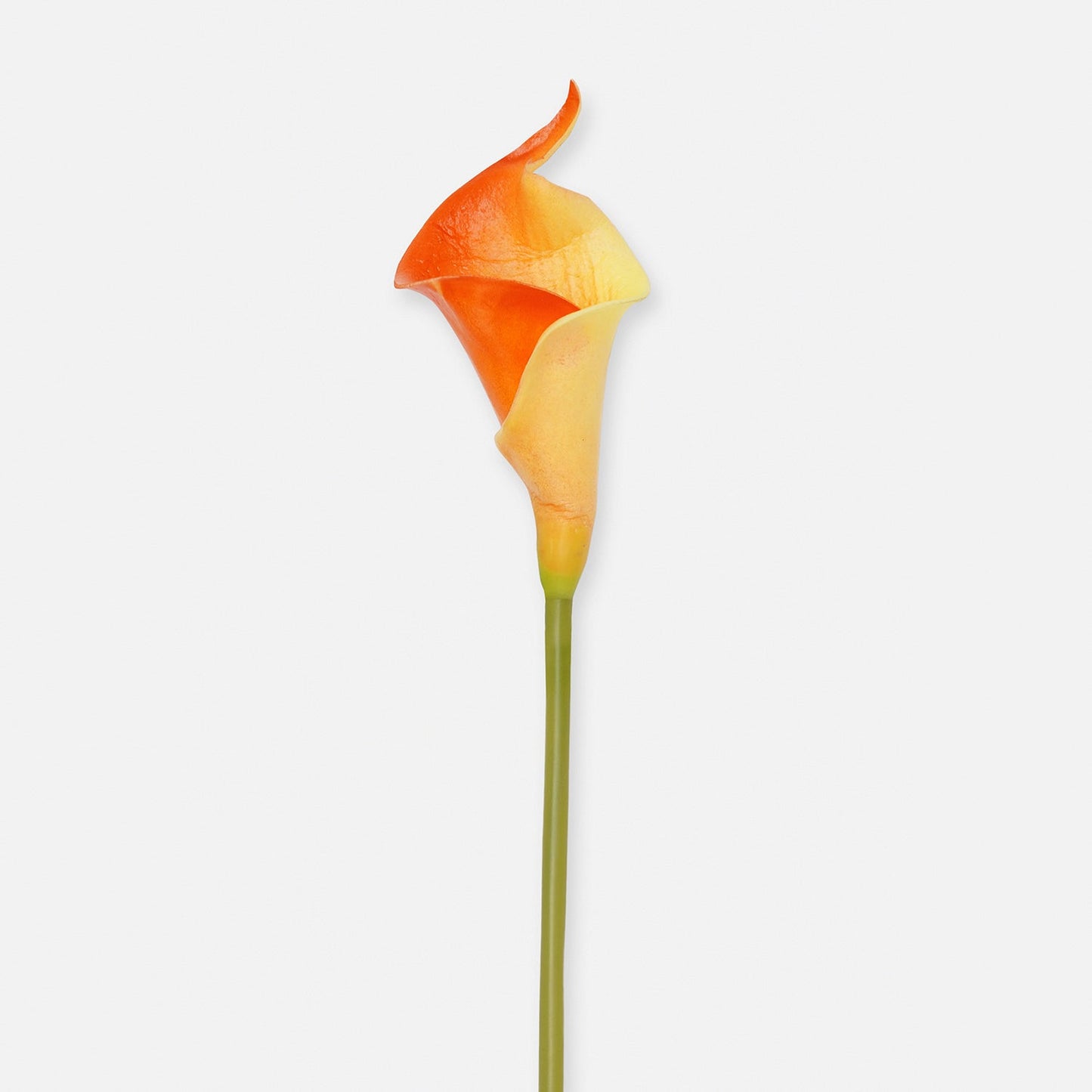 Orange Calla Lily Artificial Flower Stem - Single
