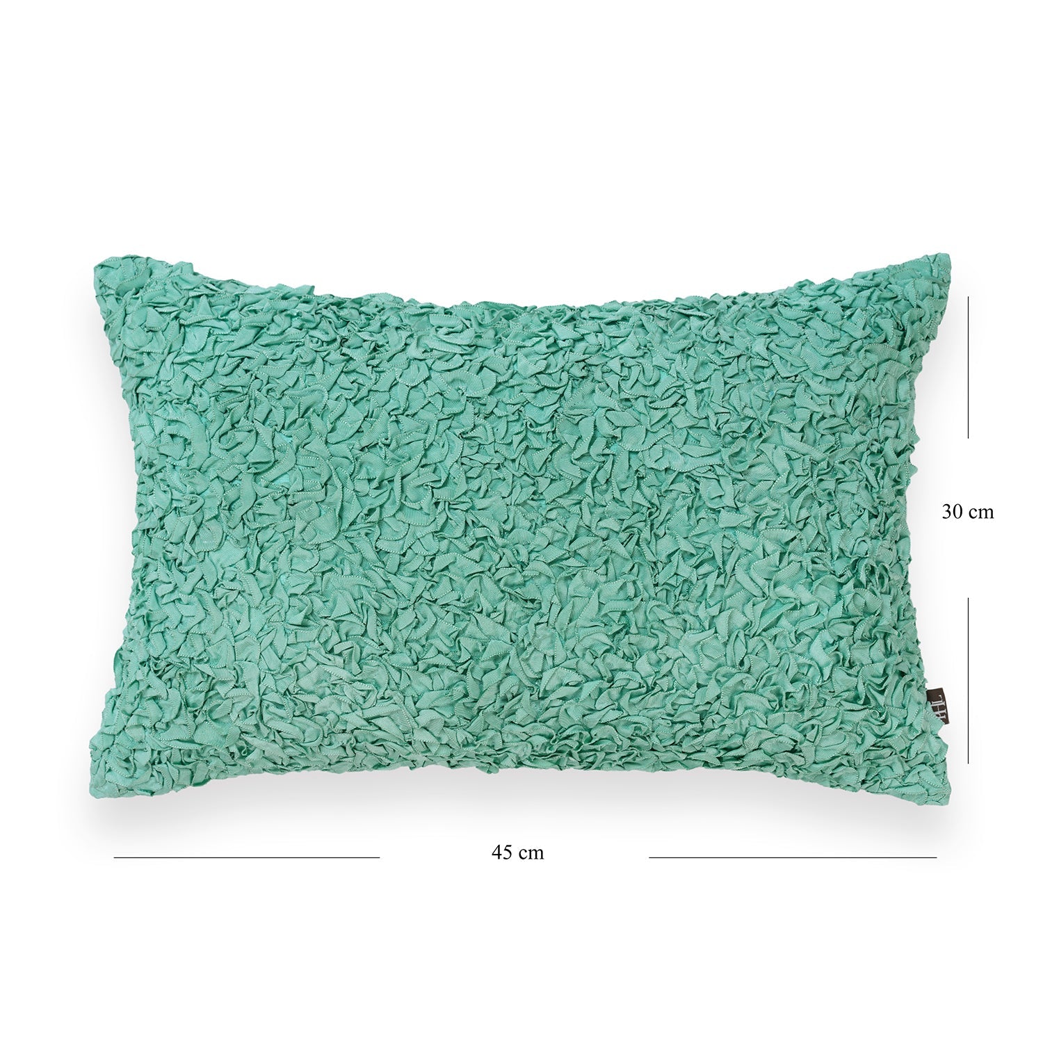 Blue Textured Rectangle Cushion Cover