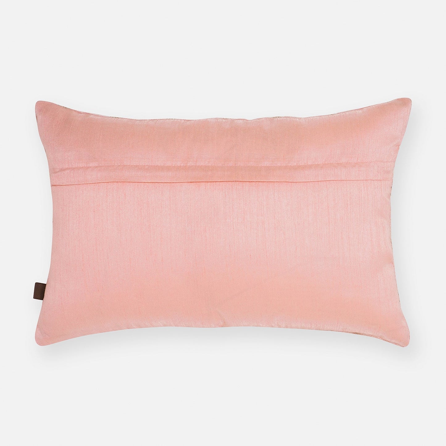 Pink Embroidered Velvet Rectangular Cushion Cover