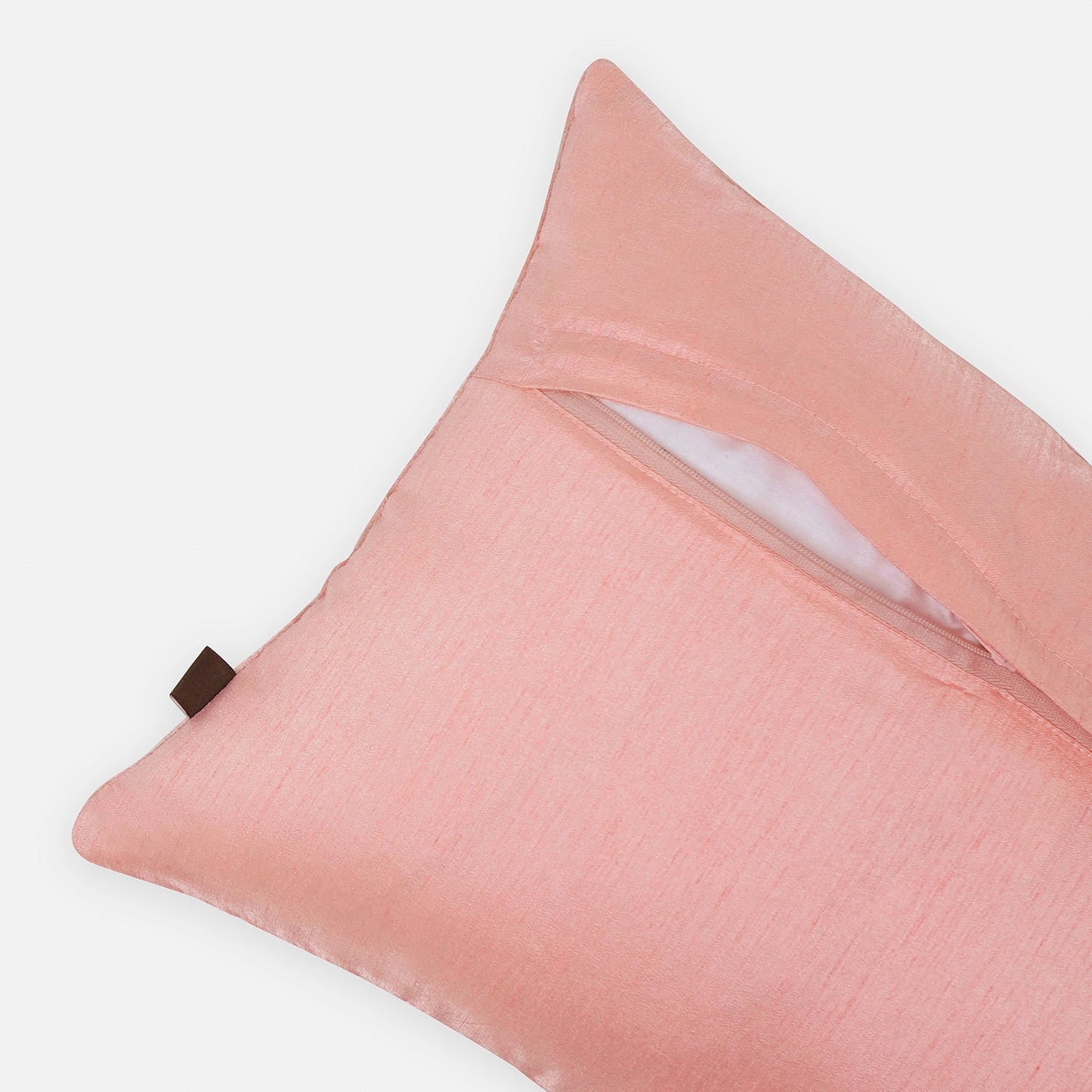 Pink Embroidered Velvet Rectangular Cushion Cover