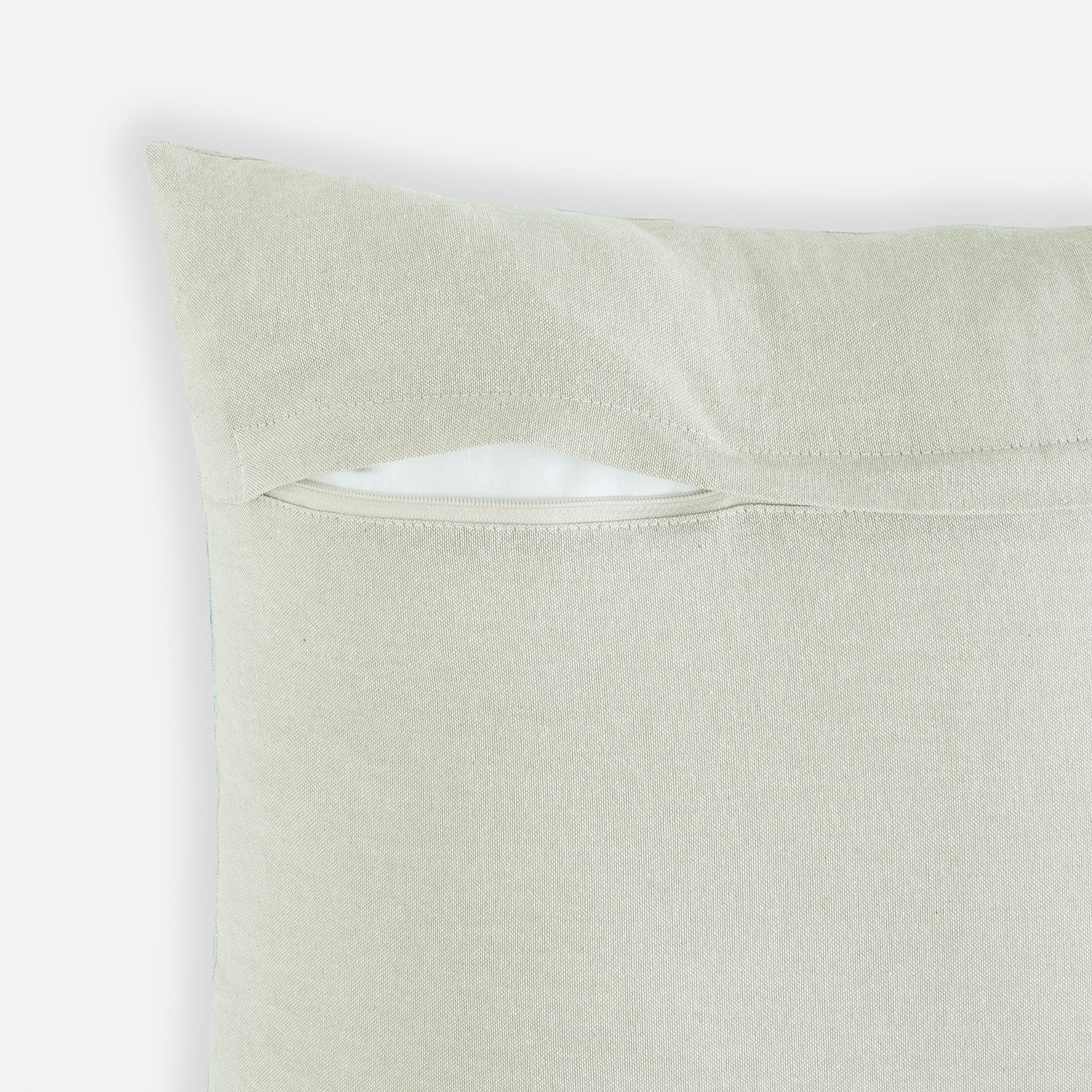 Blue Applique Work Square Cushion Cover
