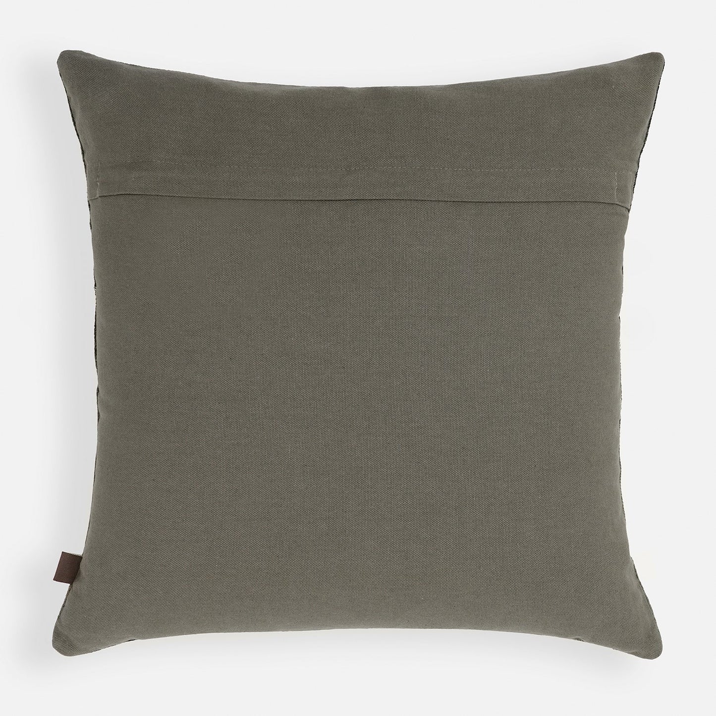 Brown Zari Embroidered Velvet Cushion Cover