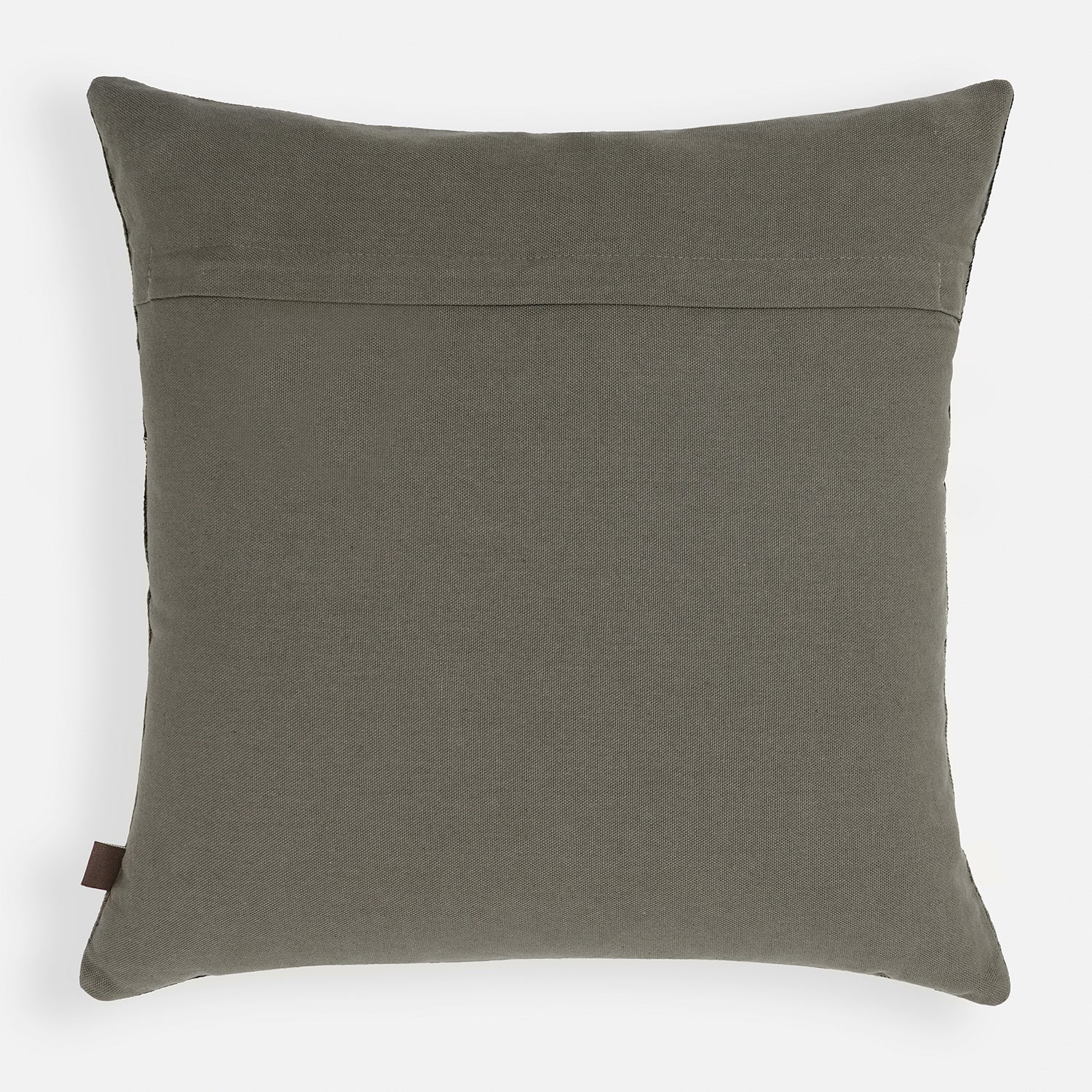 Brown Zari Embroidered Velvet Cushion Cover