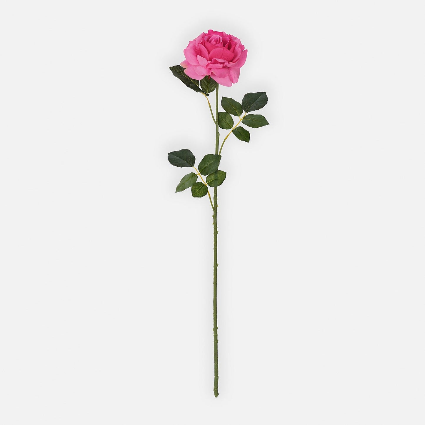 Dark Pink Artificial Rose Flower Stem - Single