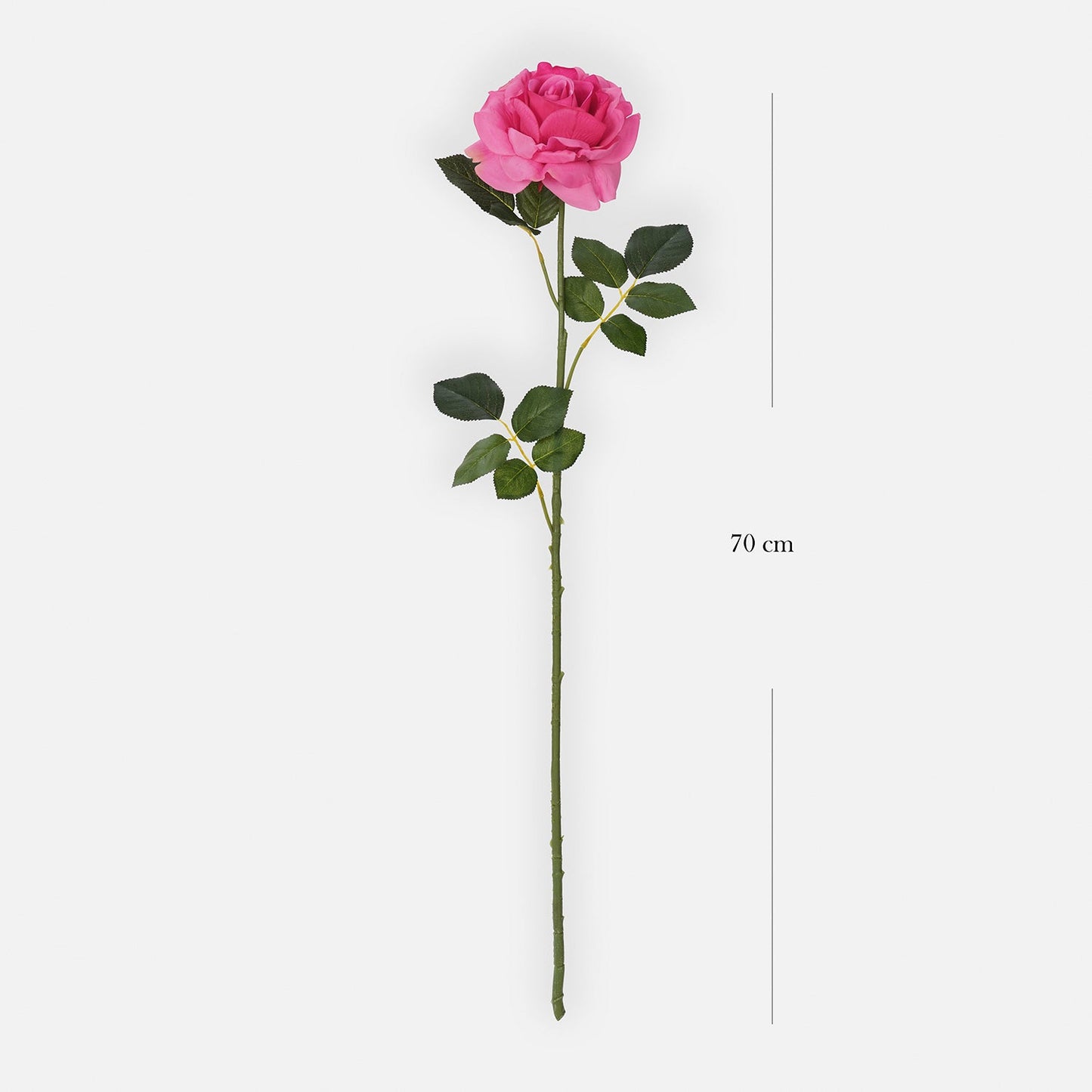 Dark Pink Artificial Rose Flower Stem - Single