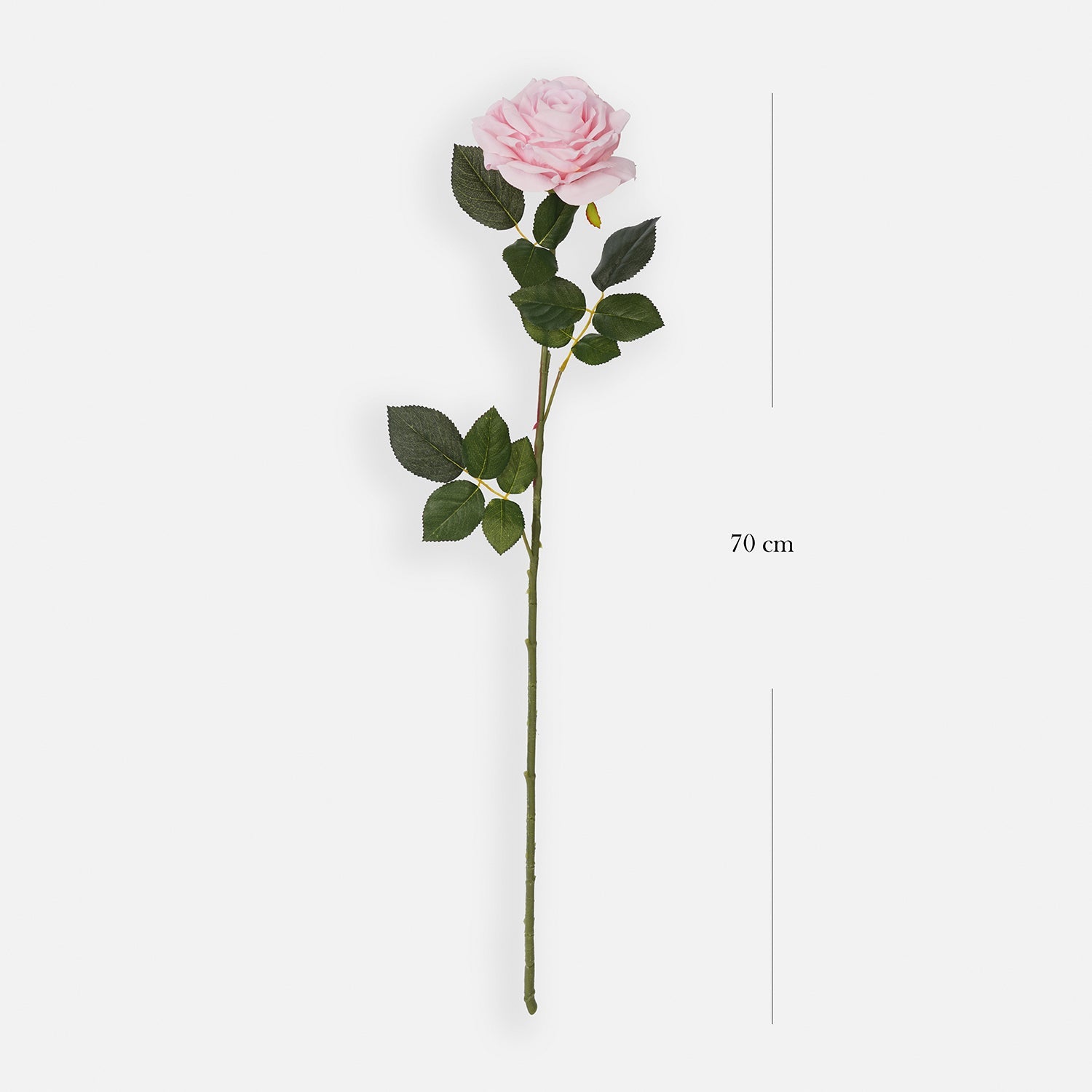 Blush Pink Artificial Rose Flower Stem - Single