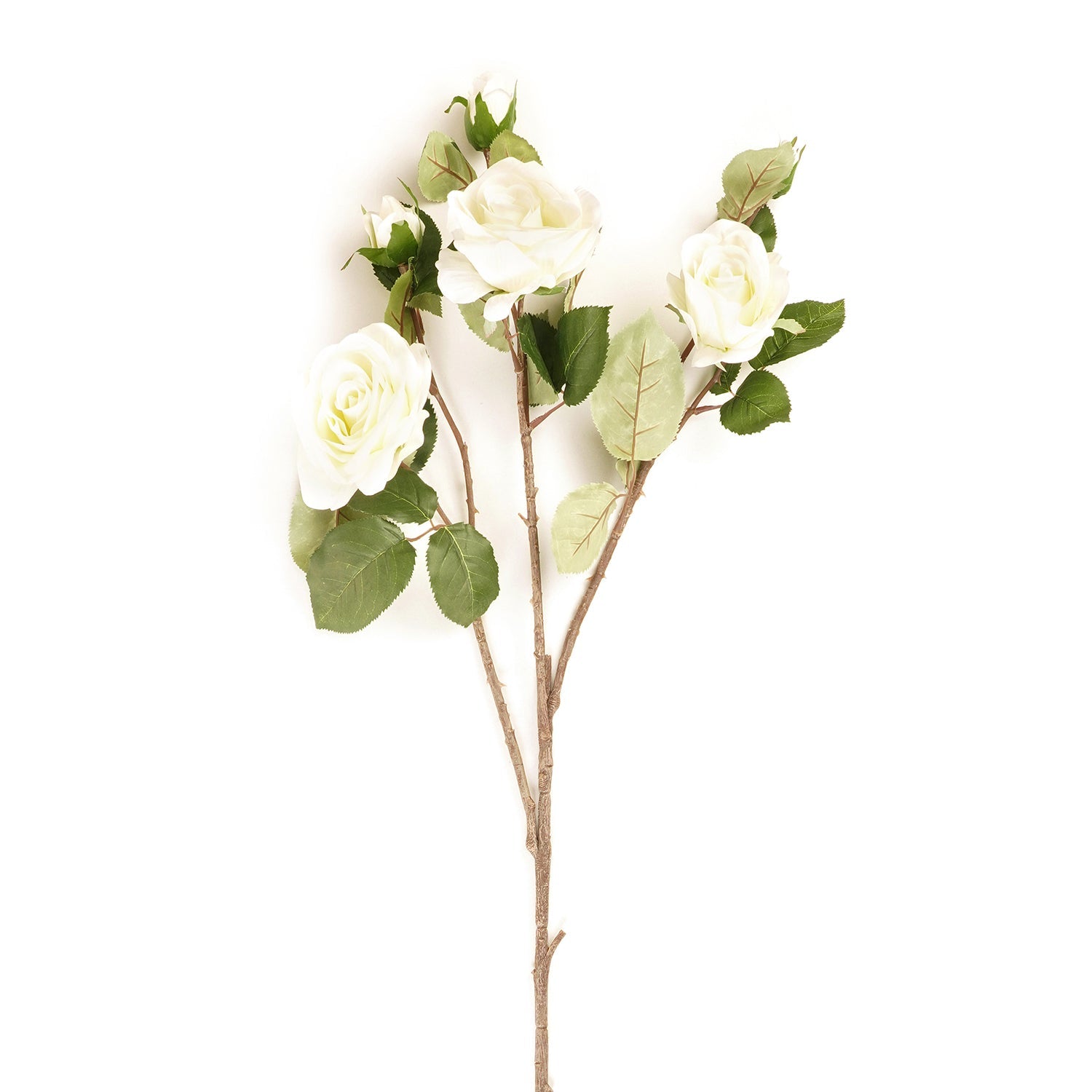 Ivory Rose Faux Flower Single Stem