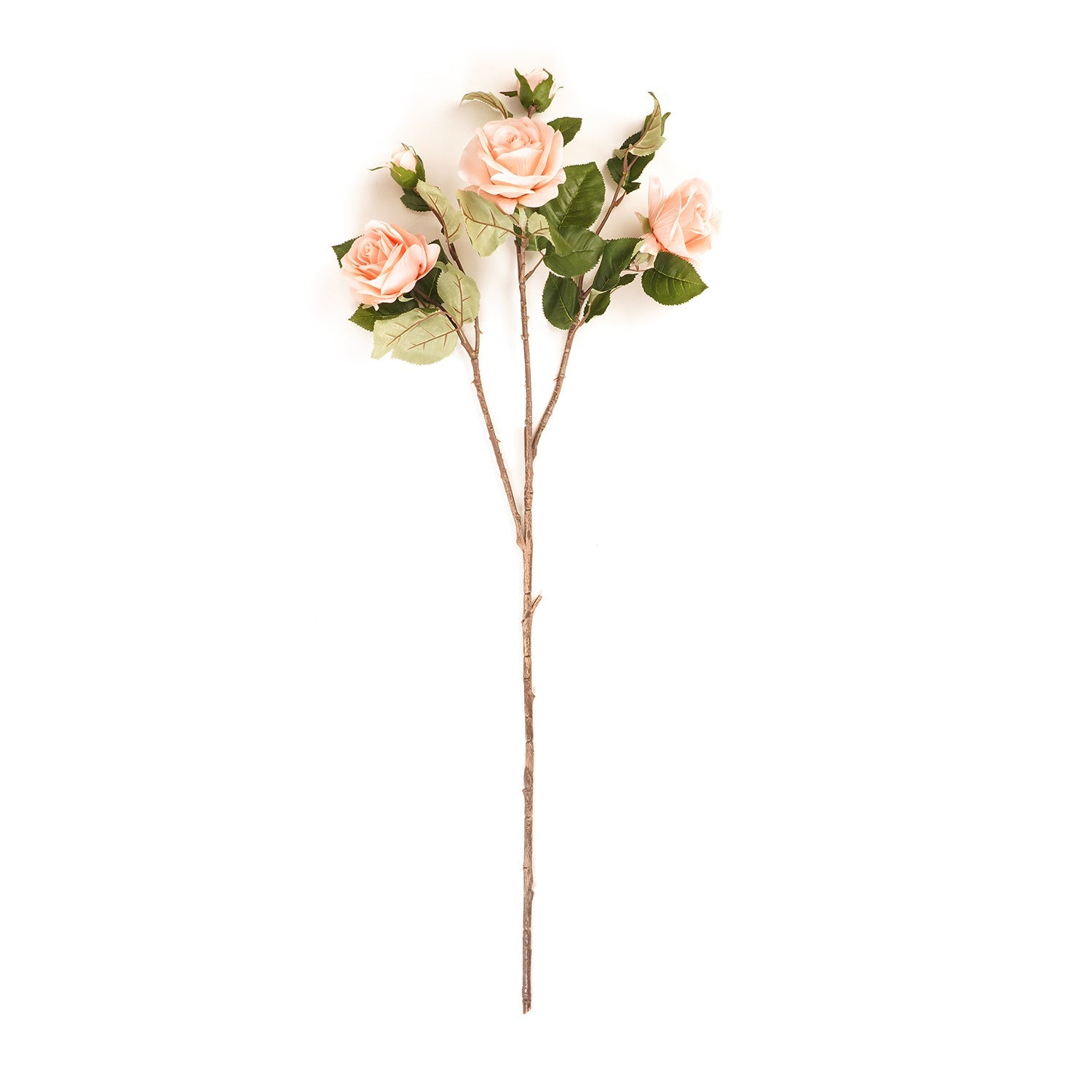 Light Pink Rose Artificial Flower Stem - Single