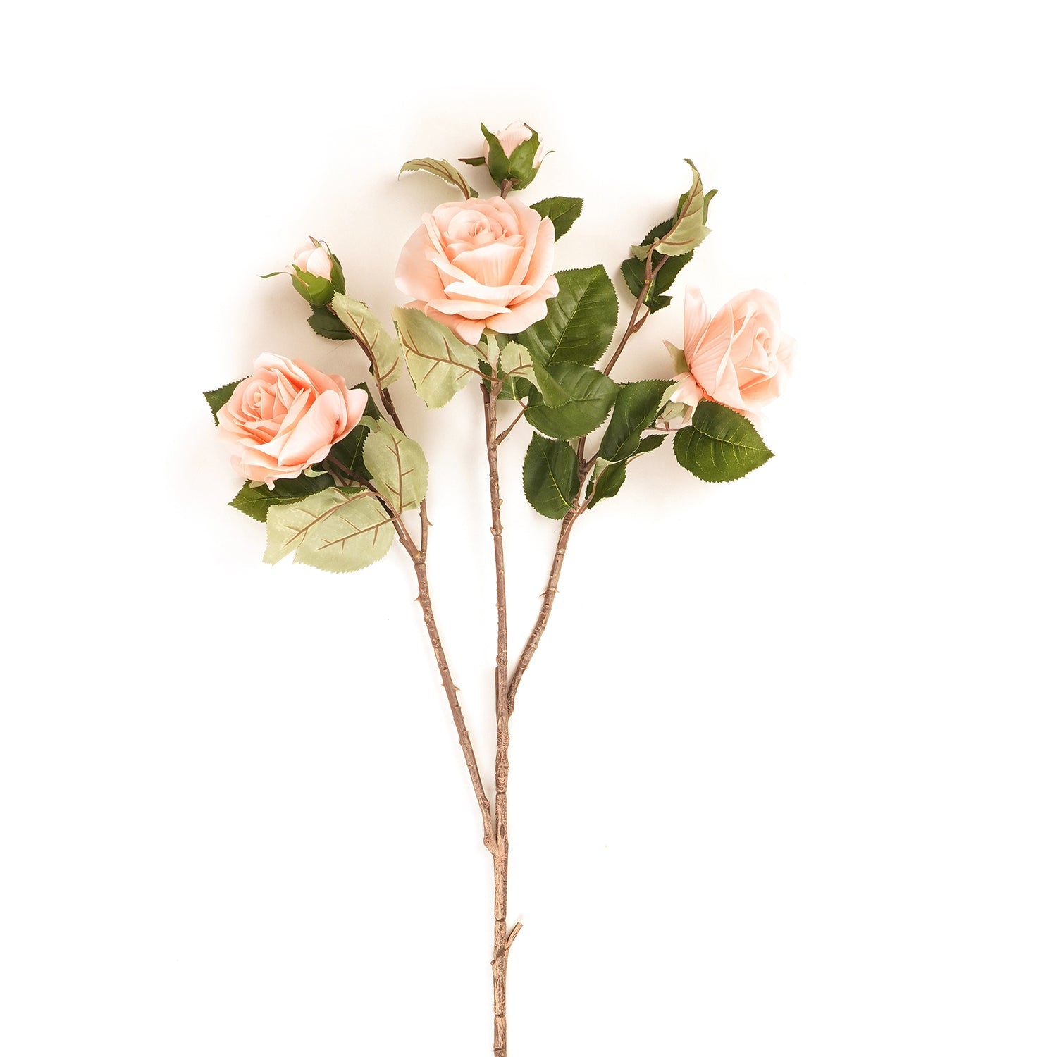Light Pink Rose Artificial Flower Stem - Single