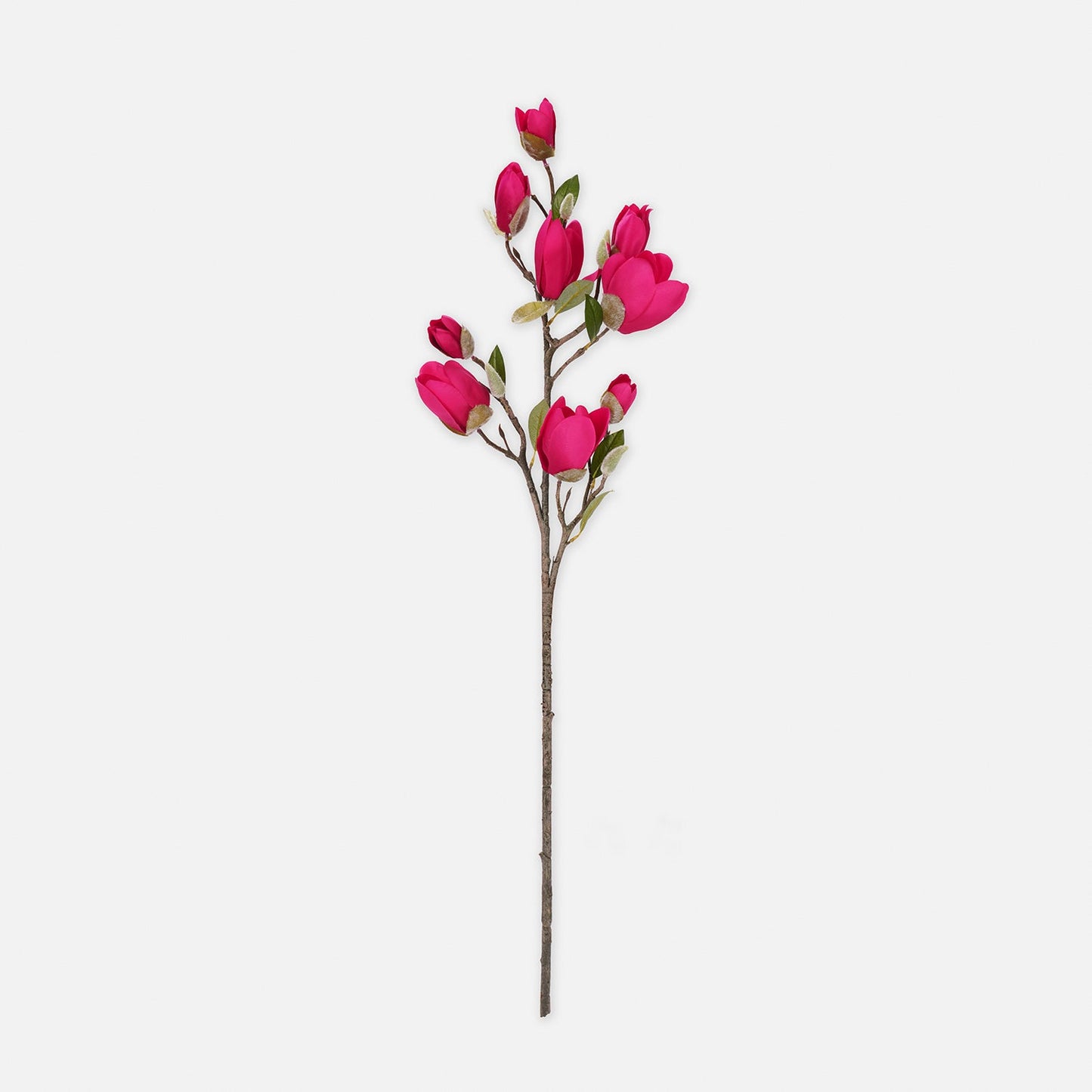 Dark Pink Artificial Magnolia Flower Stem - Single