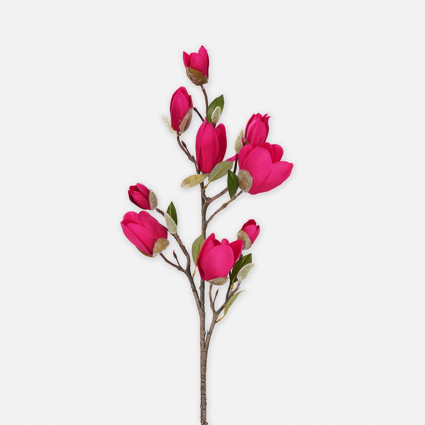 Dark Pink Artificial Magnolia Flower Stem - Single
