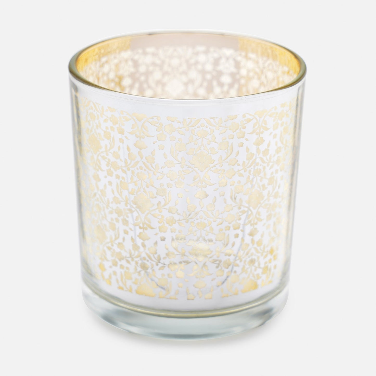 Set of 2 Pearl Patterned Pearl Finish Votives - Small