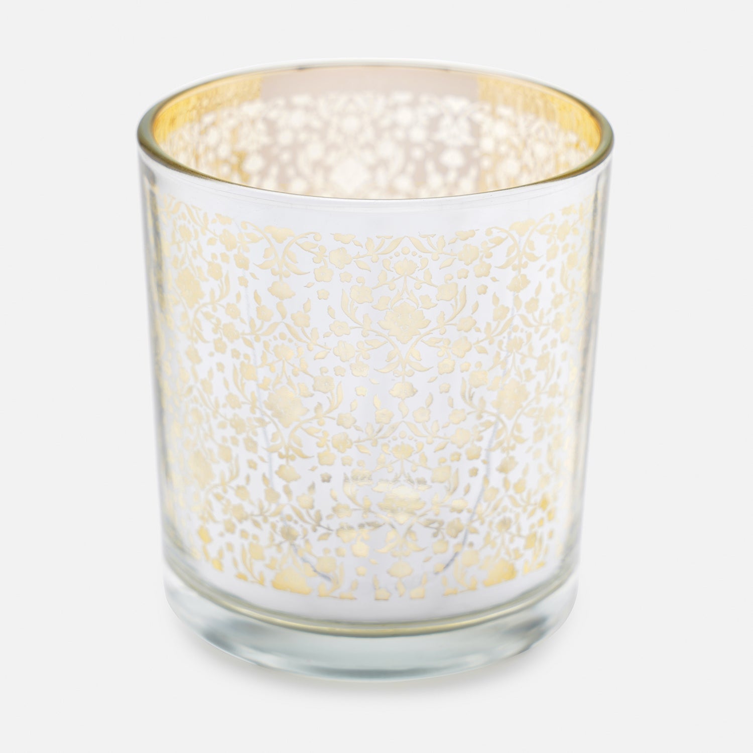 Set of 2 Pearl Patterned Pearl Finish Votives - Small