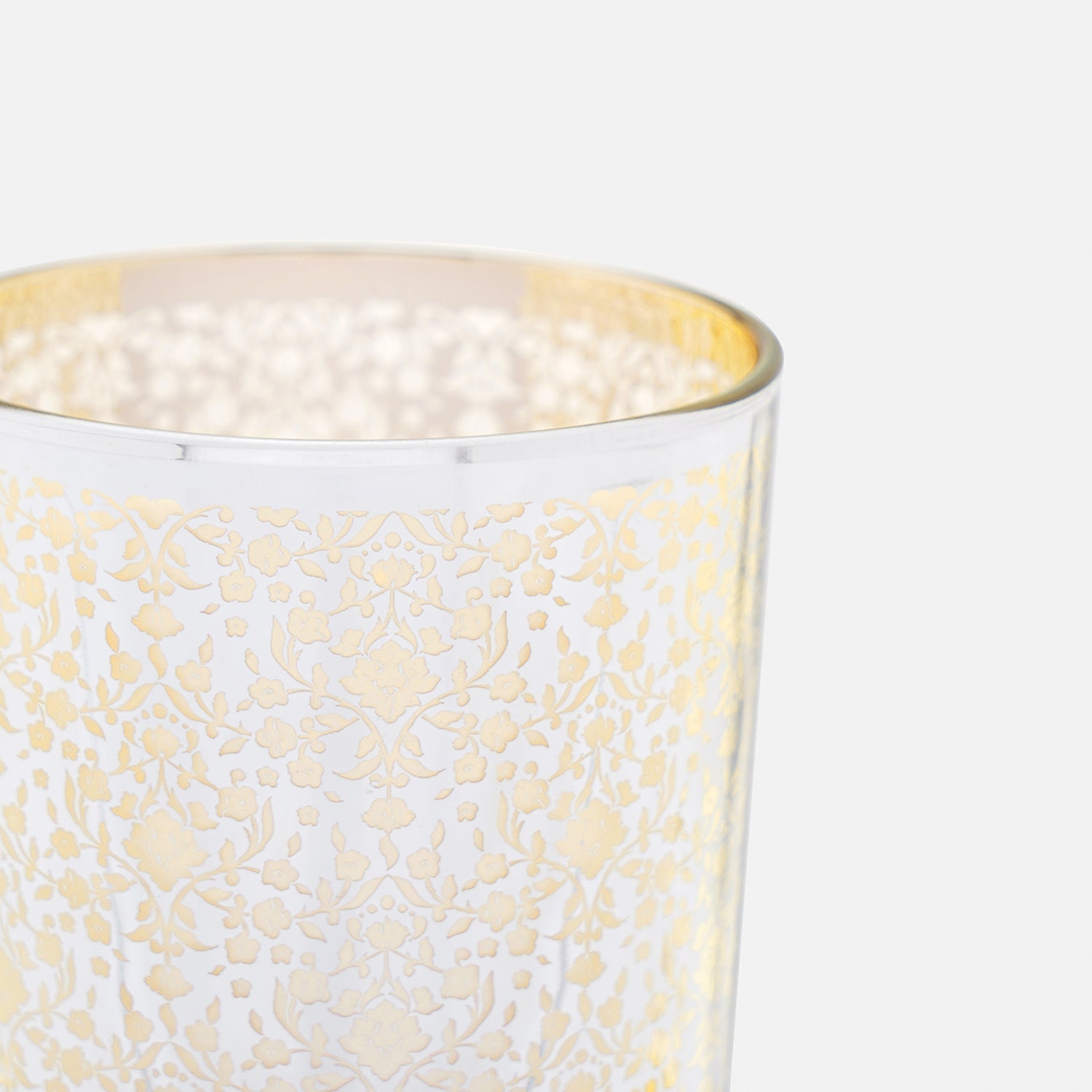 Set of 2 Pearl Patterned Pearl Finish Votives - Small