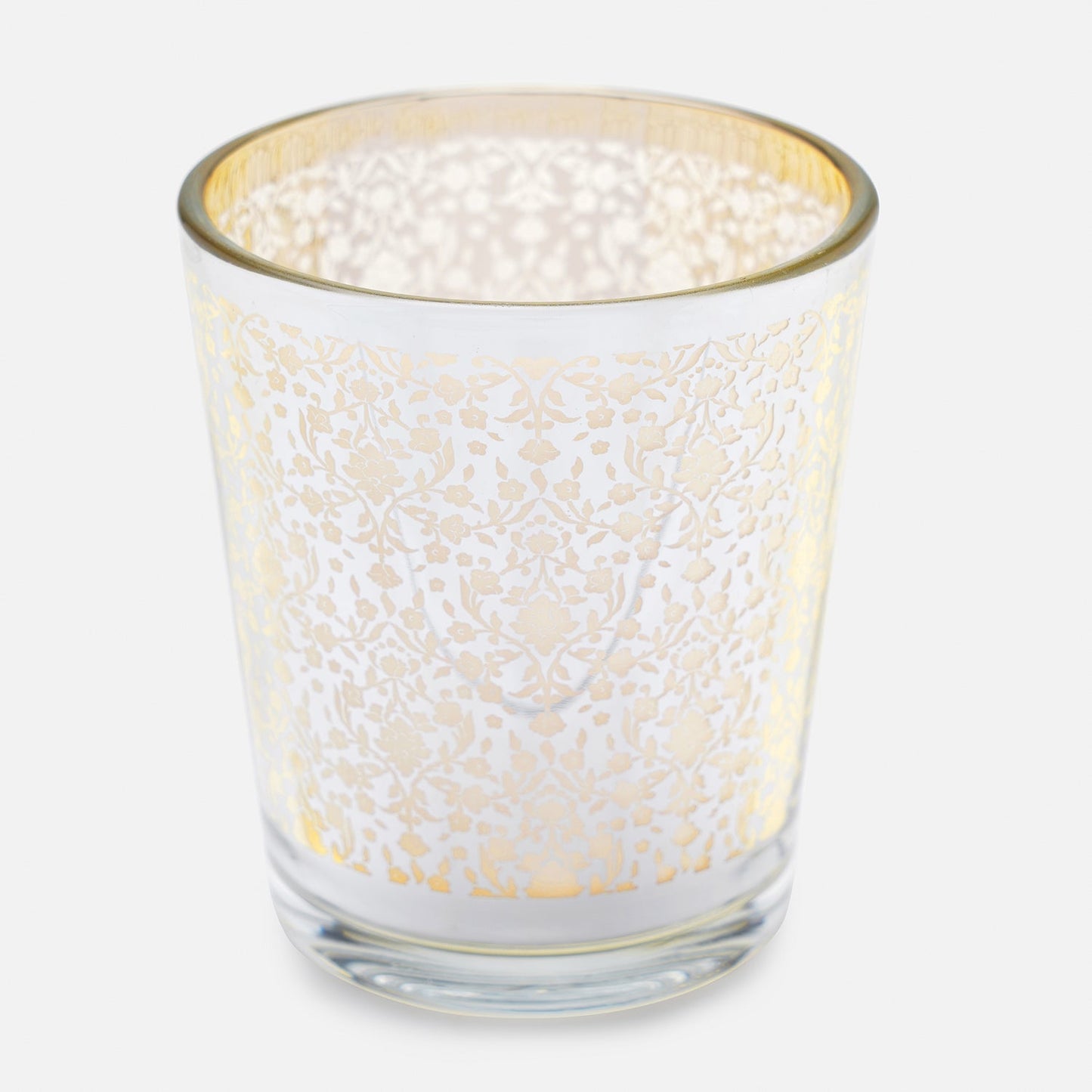 Set of 2 Pearl Patterned Pearl Finish Votives - Large