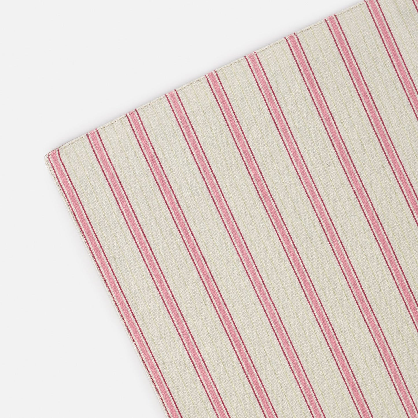 Set of 2 Pink Striped Cotton Placemats